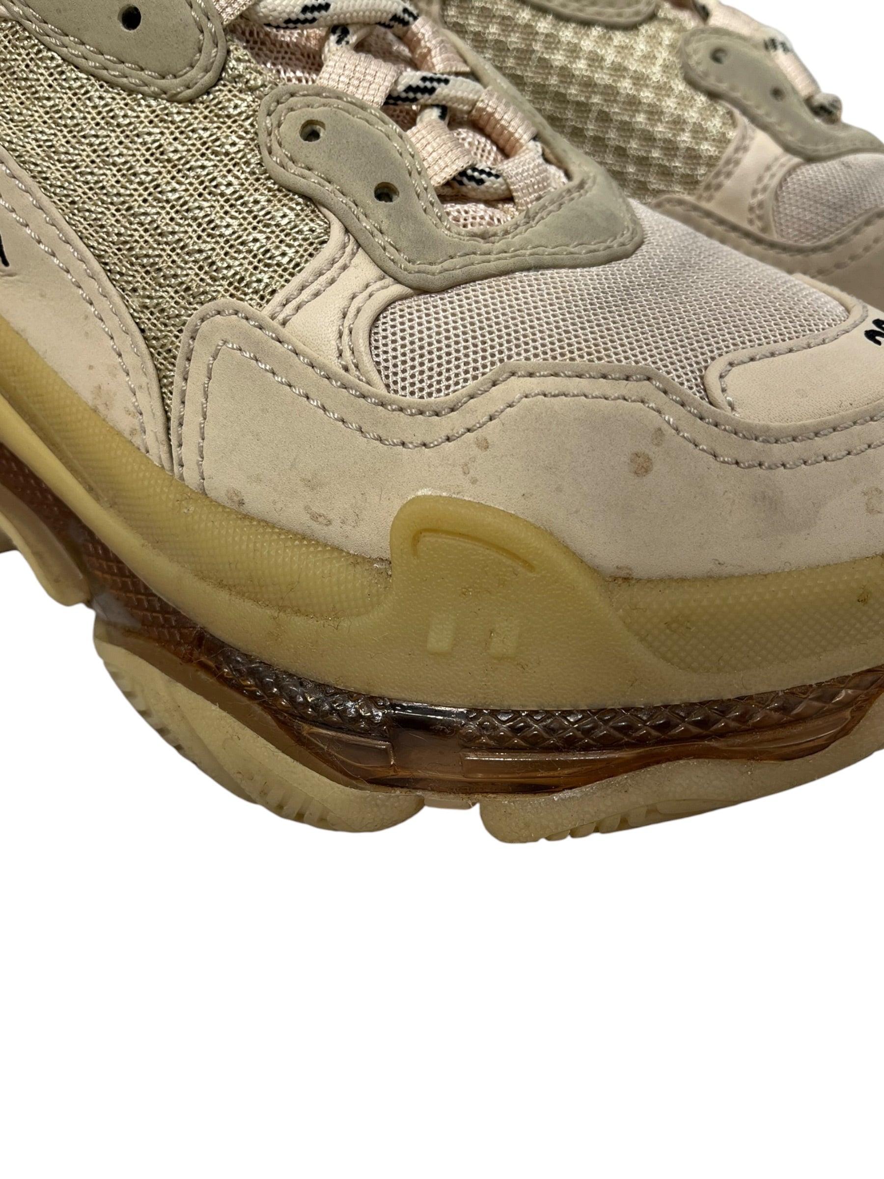 BALENCIAGA/Low-Sneakers/US 6/BEG/TRIPLE S 36 CLEAR SOLE view 5