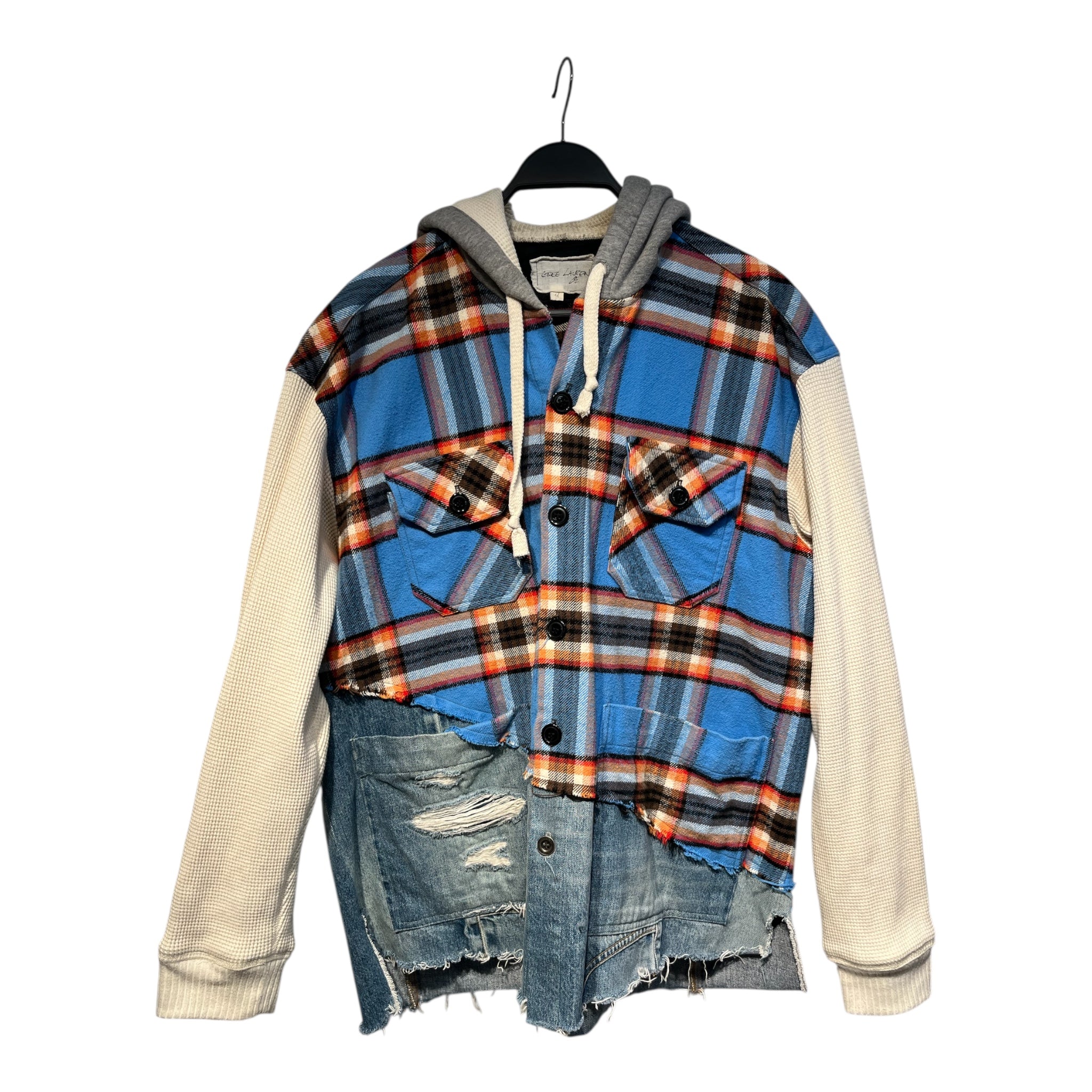 GREG LAUREN/Hoodie/4/Gingham Check/Cotton/MLT/ view 1