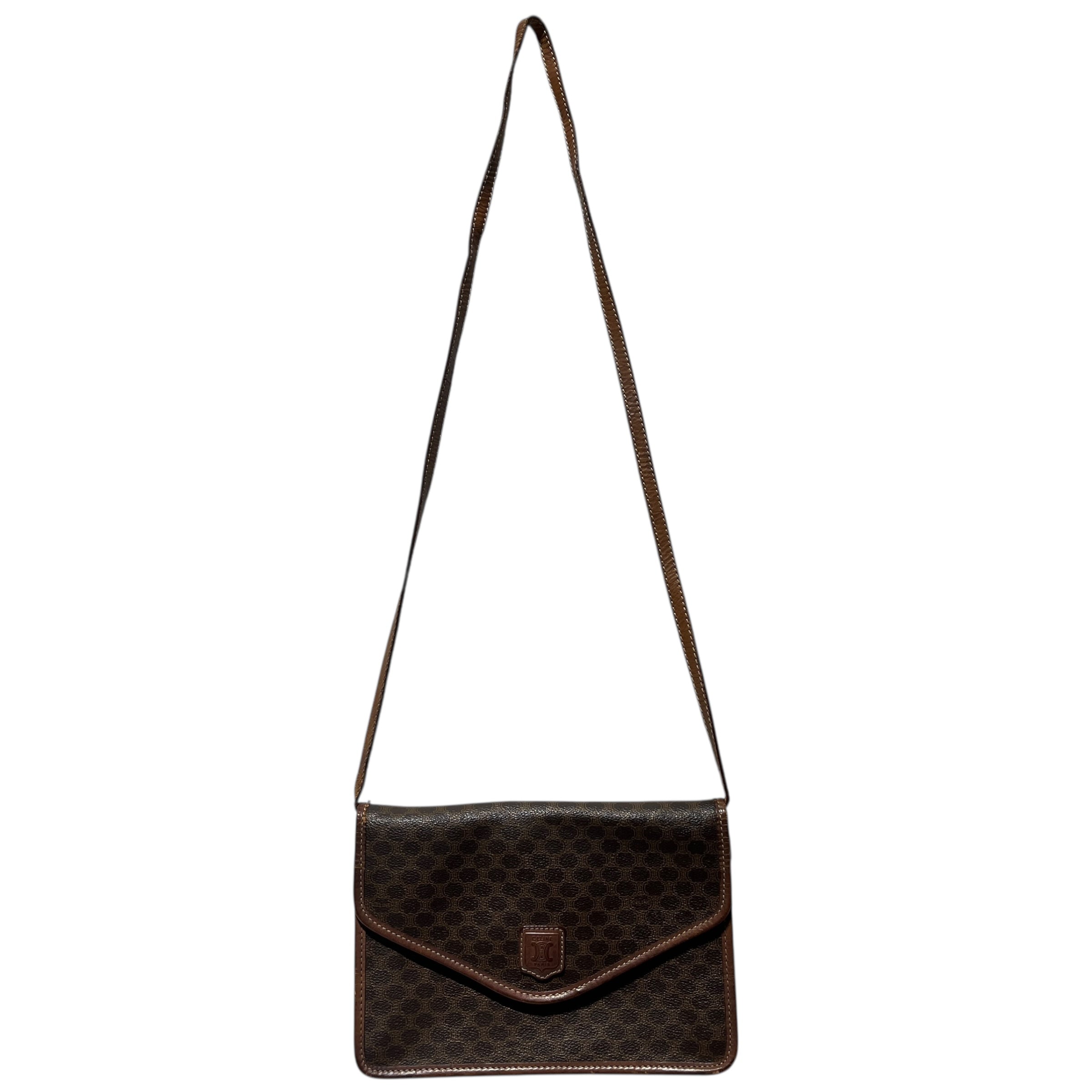 CELINE/Cross Body Bag/Monogram/Leather/BRW/MACADAM view 1