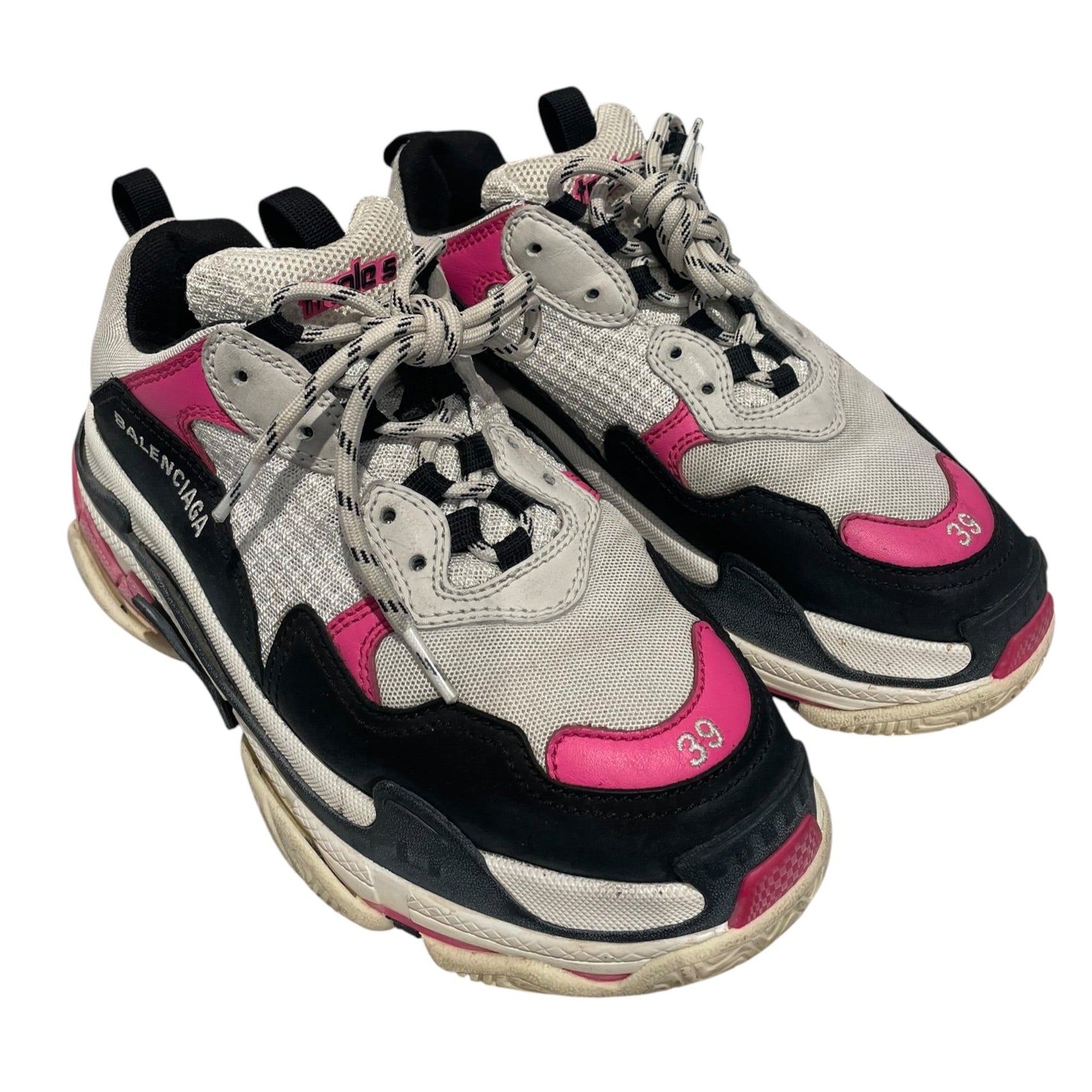 BALENCIAGA/Low-Sneakers/US 9/Polyester/PNK/Triple S view 1