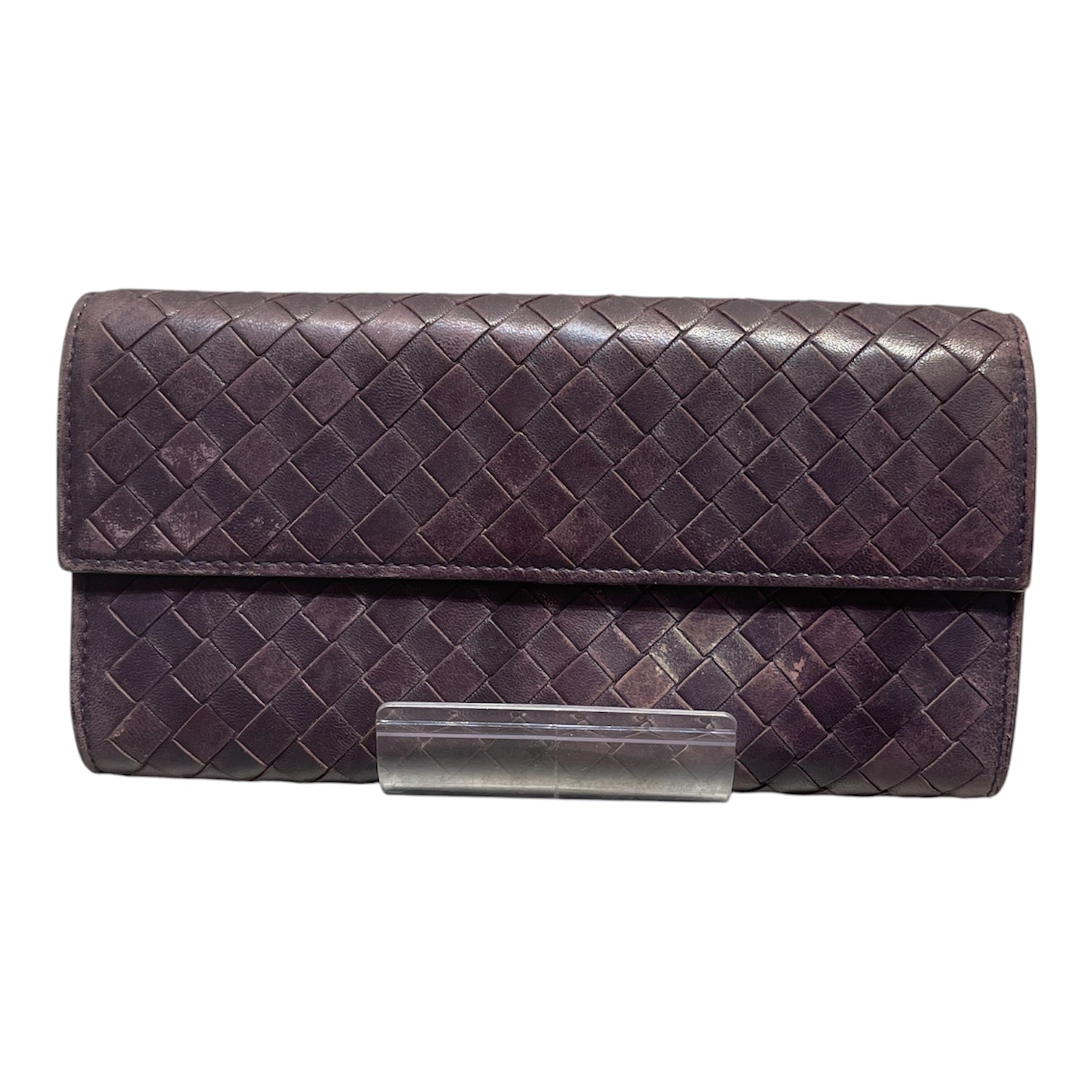 BOTTEGA VENETA/Long Wallet/Leather/PPL/L's/WOVEN LEATHER LONG WALLET view 1