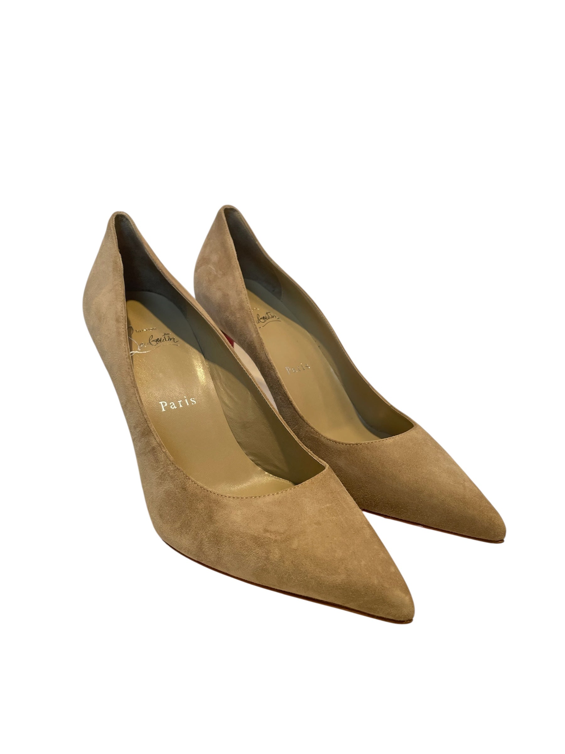 Christian Louboutin/Heels/EU 39/Suede/BEG/BEIGE SUEDE LOUBITINS view 1