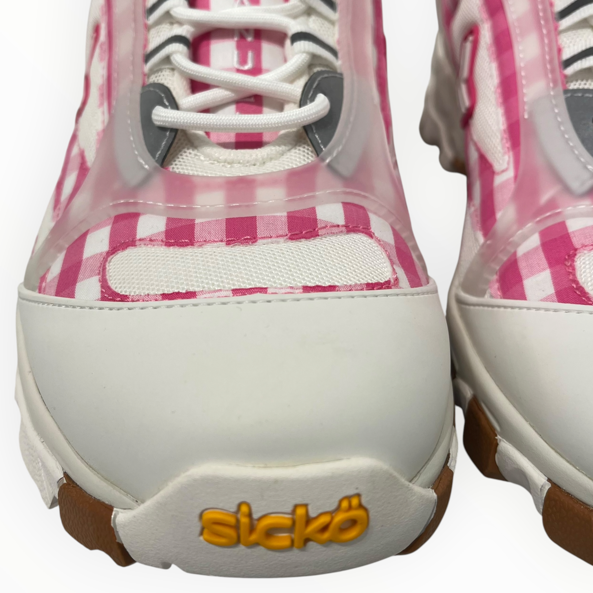 sicko/Eric Emanuel/Low-Sneakers/US 10/Plaid/Cotton/PNK/FRIENDS AND FAMILY COLLAB view 5