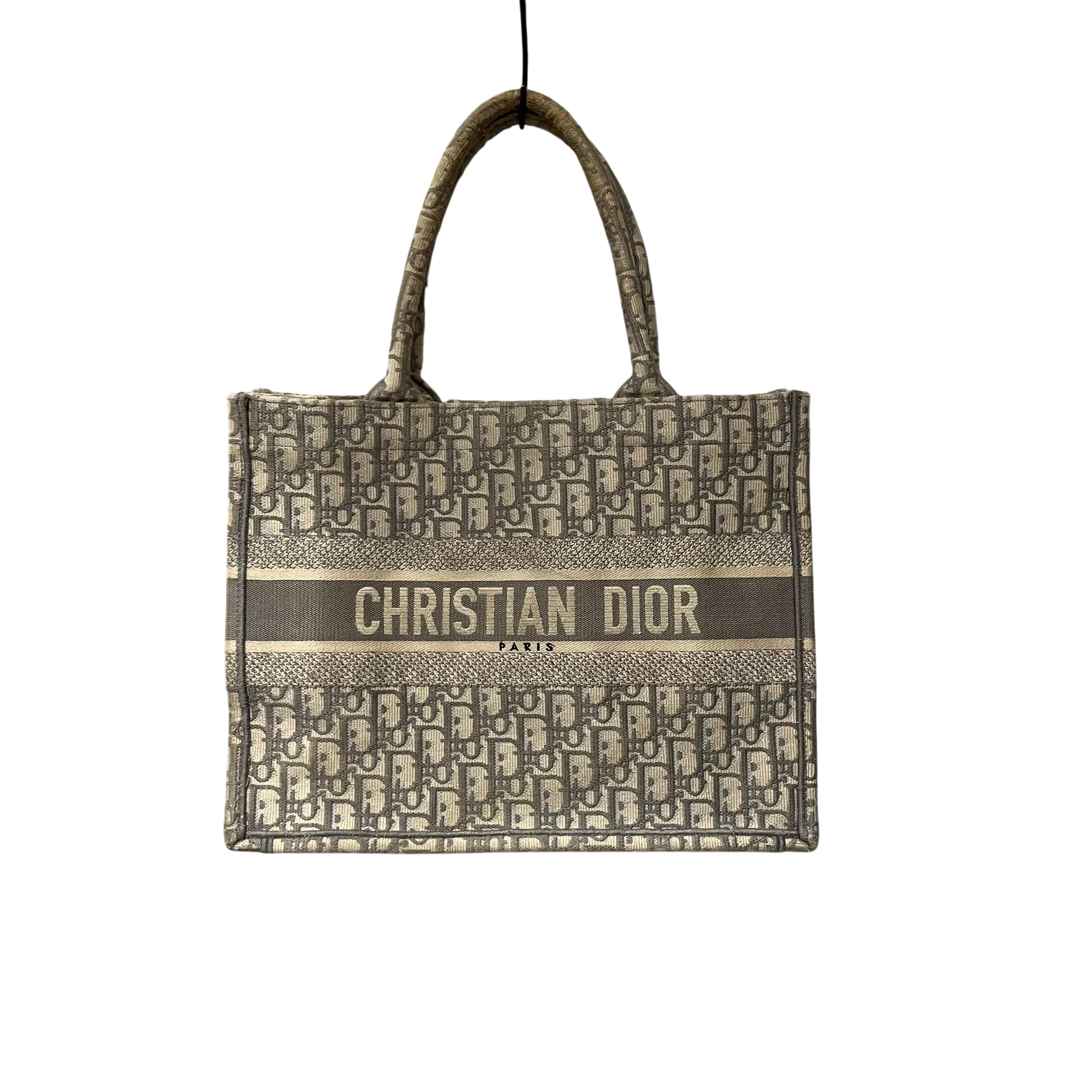 Christian Dior/Hand Bag/Monogram/Cotton/SLV/oblique tote view 1