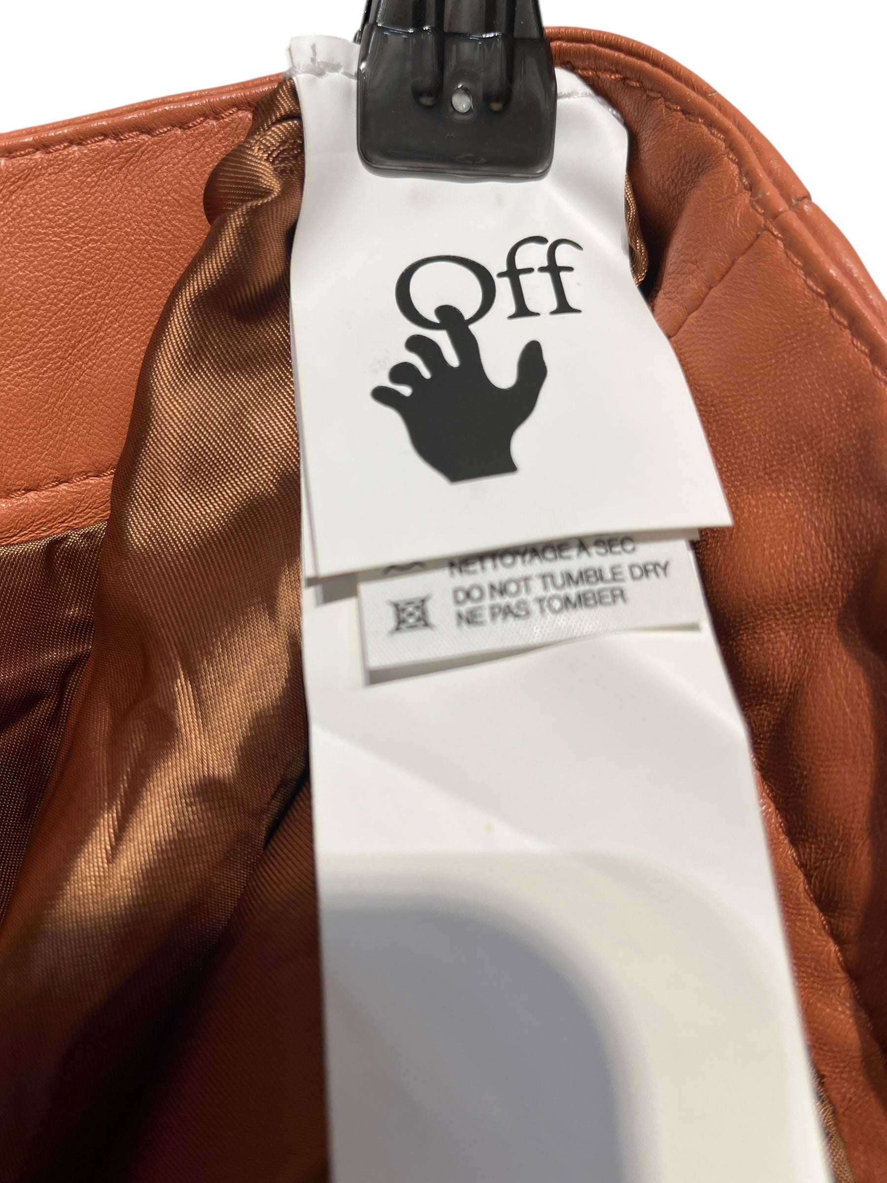 OFF-WHITE/Straight Pants/46/Leather/ORN/CUTOFF VIRGIL LOGO LEFT LEG view 5