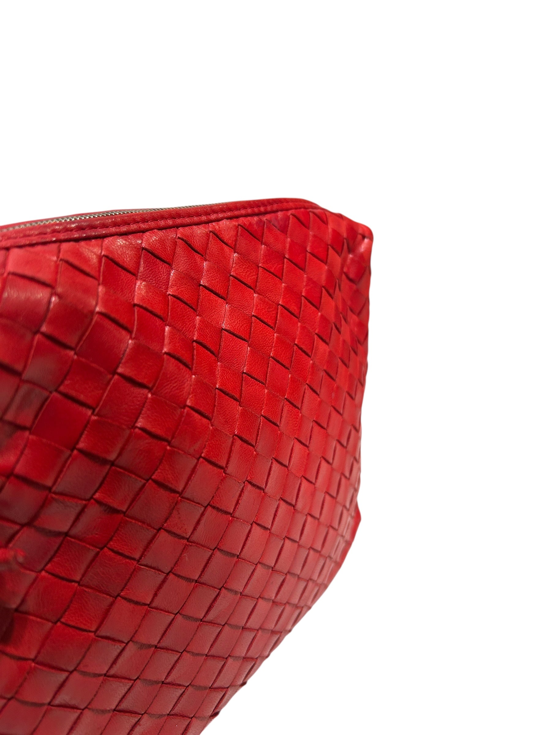 BOTTEGA VENETA/Bag/Leather/RED/WOVEN RED CROSSBODY view 6