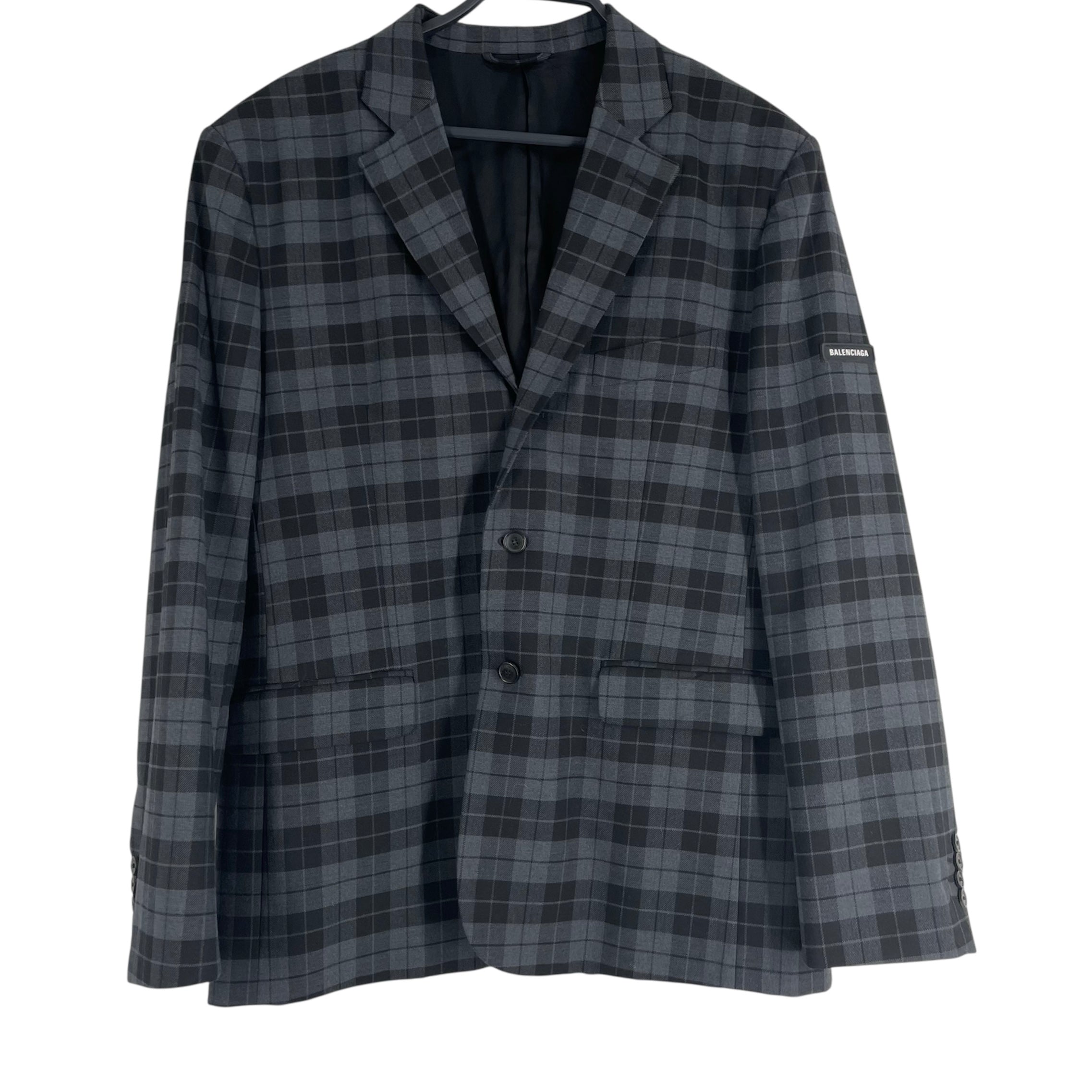 BALENCIAGA/Suits/42/Plaid/Polyester/GRY/CA00985 view 1