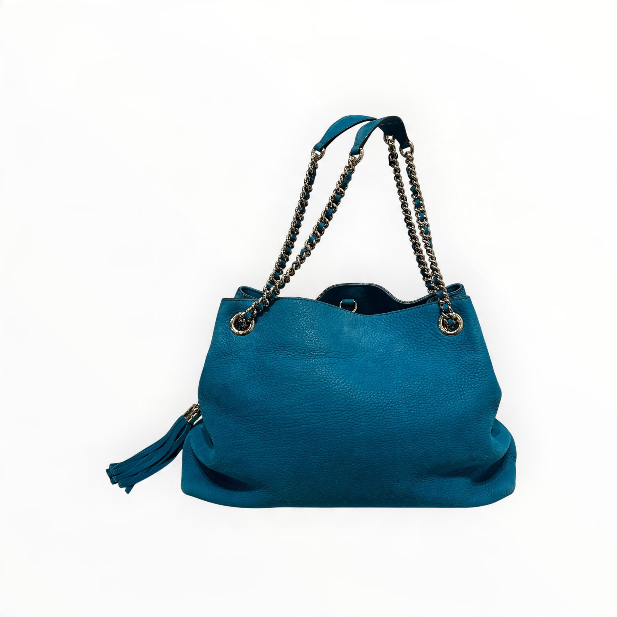 GUCCI/Cross Body Bag/Leather/BLU/GUCCI INTERLOCKING G SOHO TEAL view 2