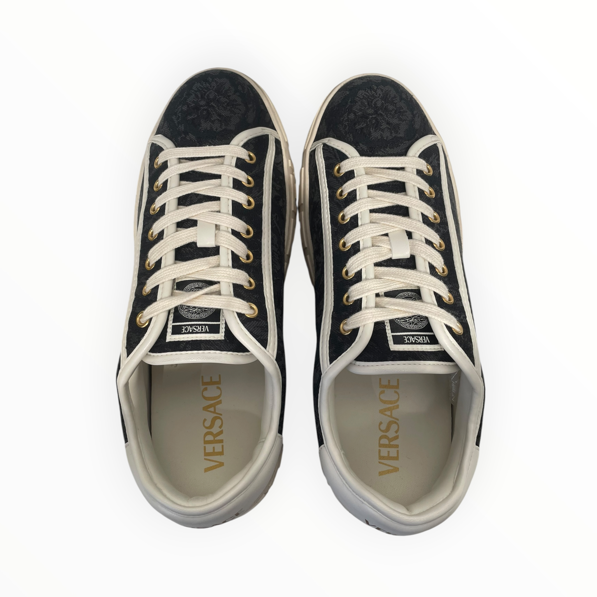 VERSACE/Low-Sneakers/EU 42/Floral Pattern/Cotton/GRY/ view 3