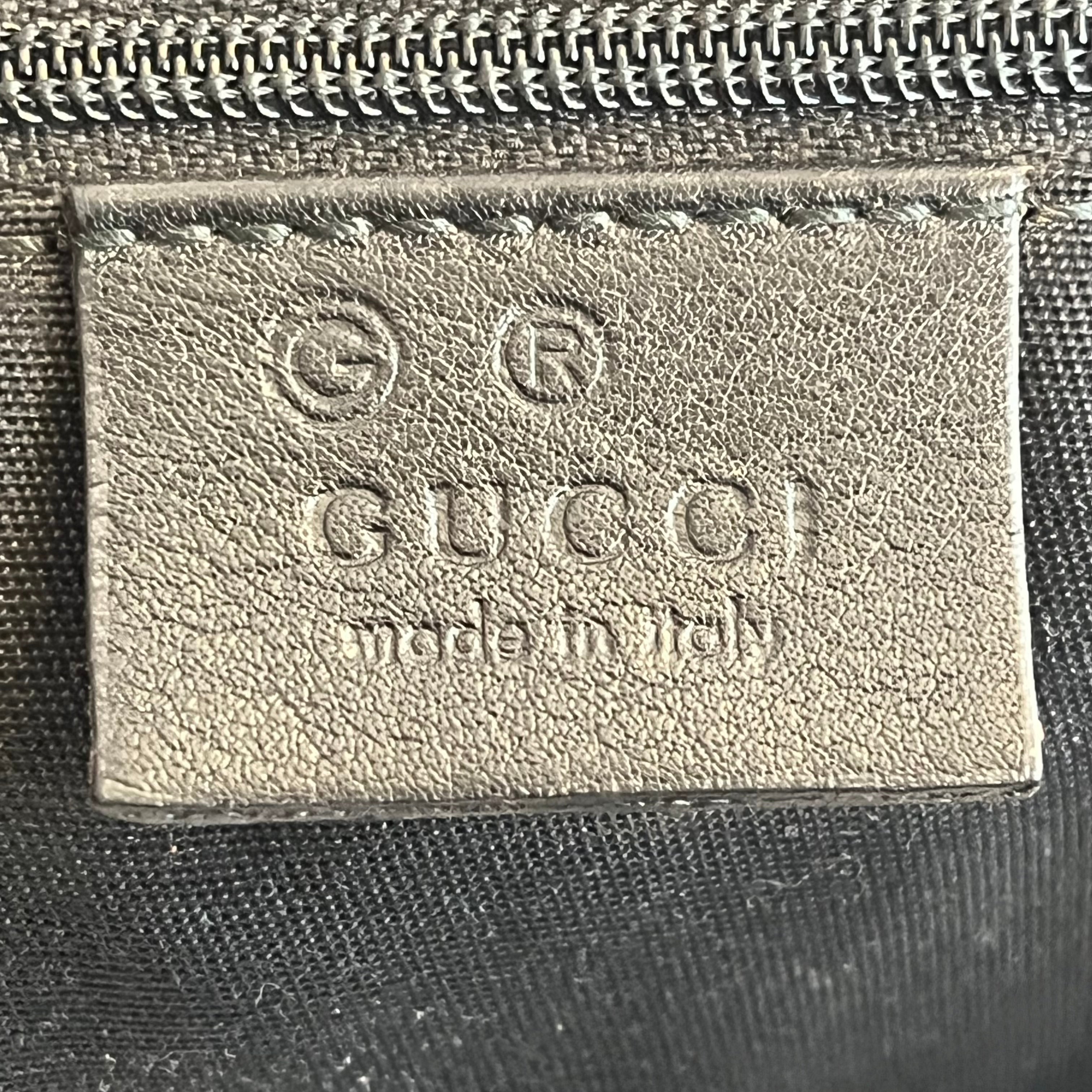 GUCCI/Pouch/Monogram/Leather/BLK/TOILETRY BAG view 4