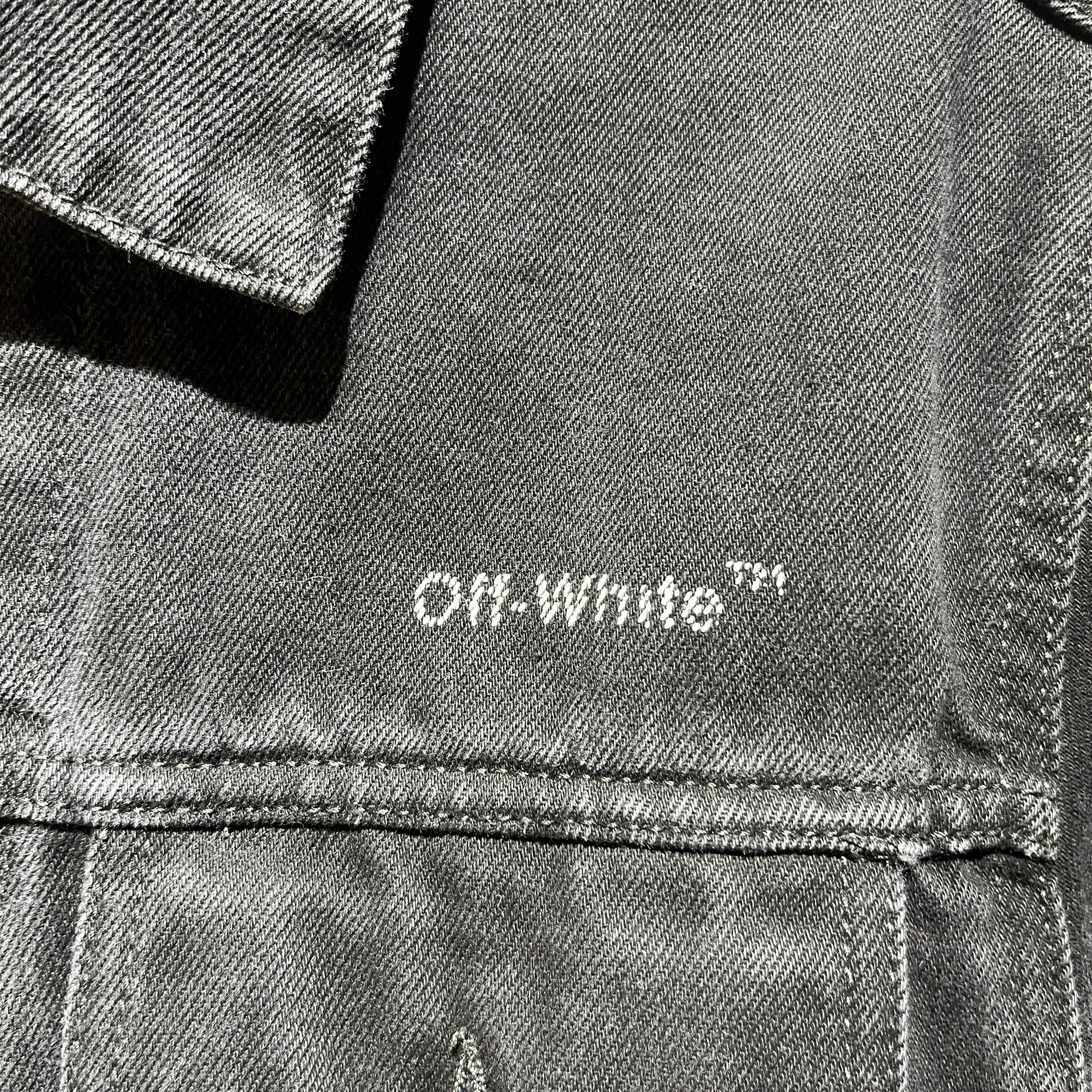 OFF-WHITE/Denim Jkt/M/Denim/BLK/Graphic/PERMANENT view 3
