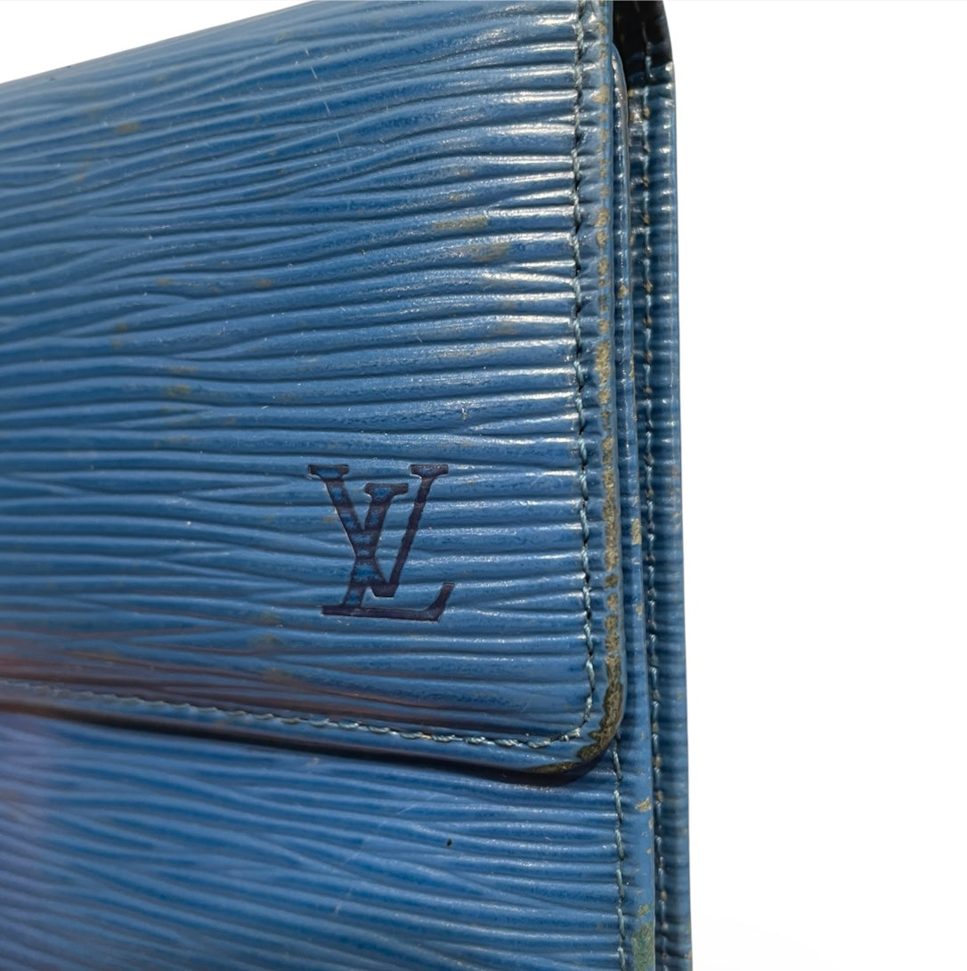 LOUIS VUITTON/Long Wallet/Leather/BLU/L's/elipse blu view 6