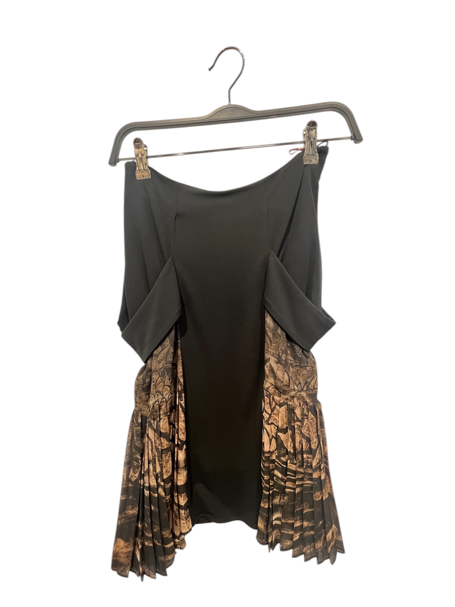 roberto cavalli/Skirt/40/Cotton/BLK/animal print pleated view 1