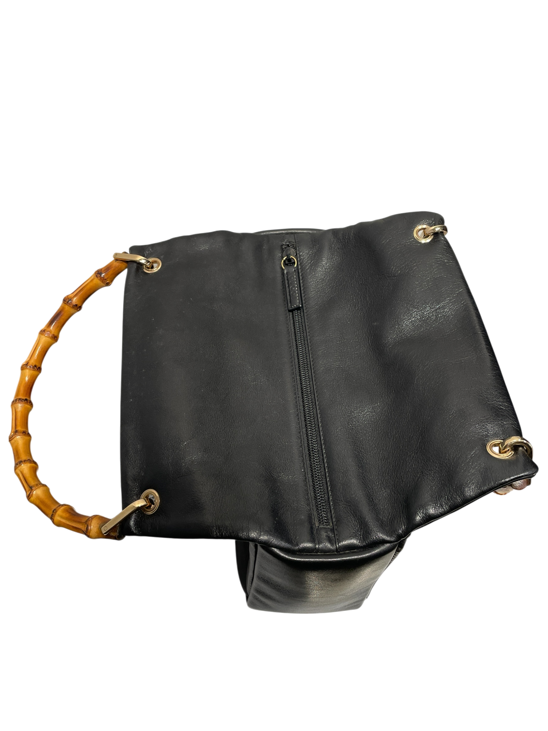GUCCI/Hand Bag/Leather/BLK/BAMBOO HANDLE view 3