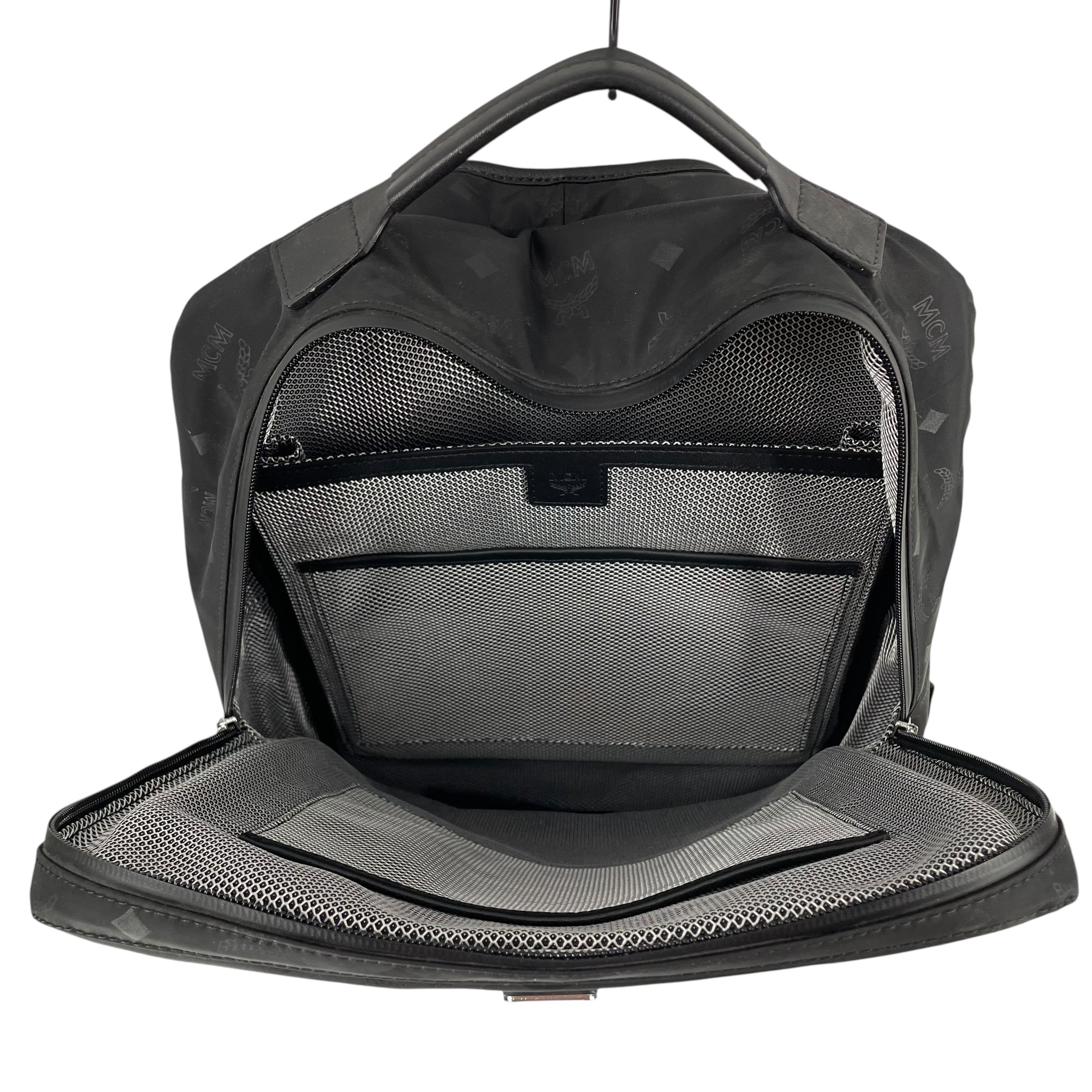 MCM/Backpack/Monogram/Nylon/BLK/2 EXTRA POUCH ON STRAPS view 5