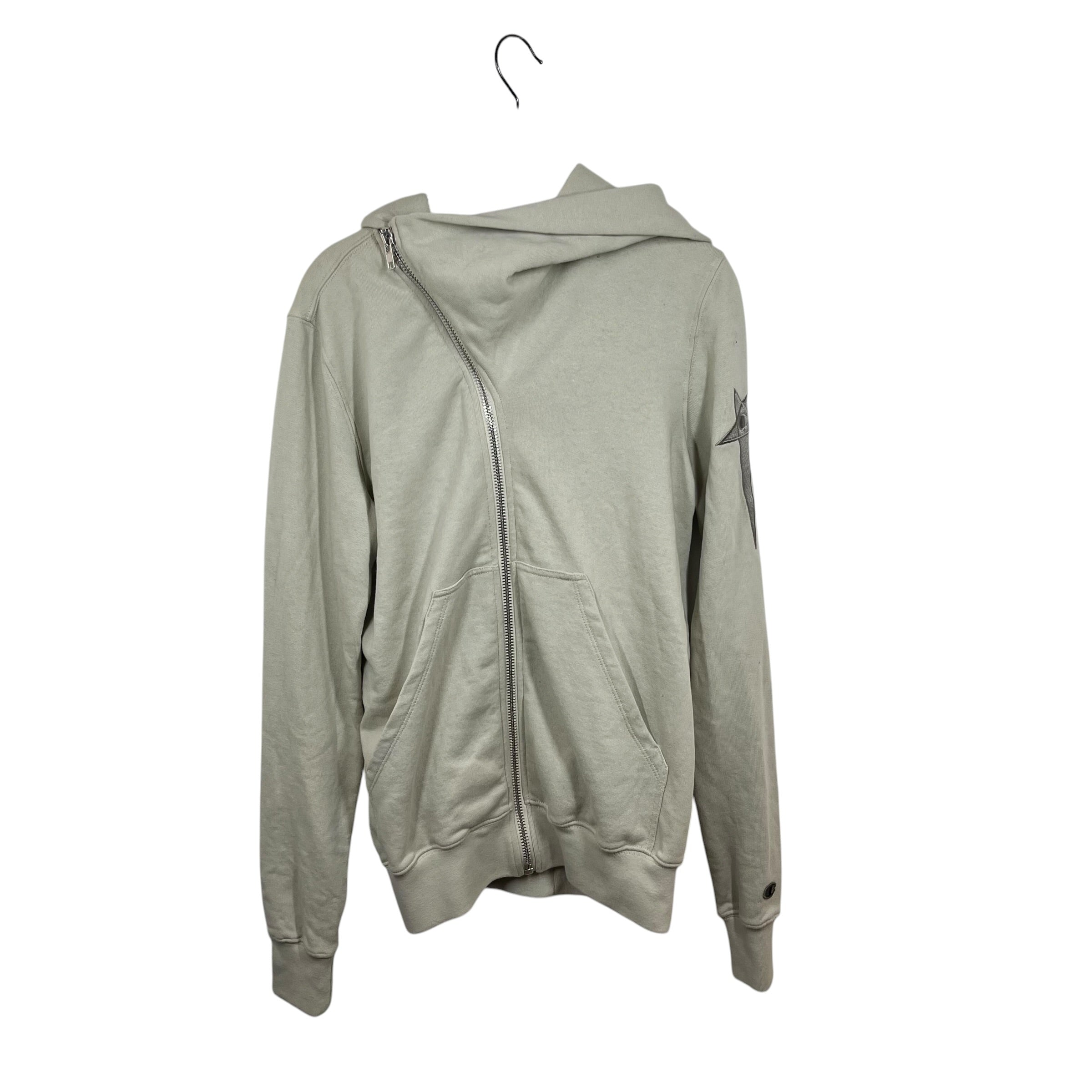 Rick Owens/Champion/Zip Up Hoodie/XS/Cotton/CRM/Zip Up Pentagram Sleeve Hoodie view 1