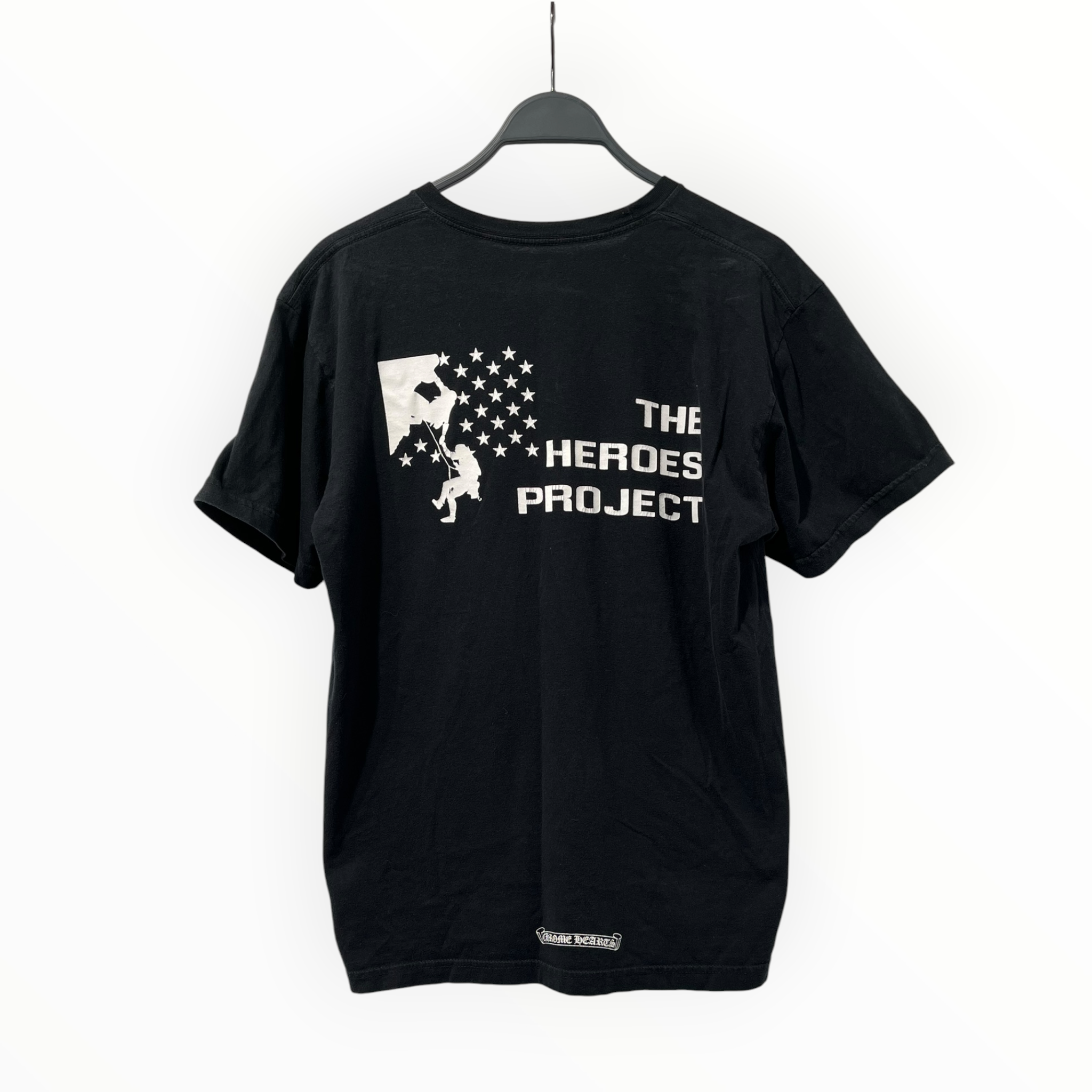 CHROME HEARTS/T-Shirt/L/Cotton/BLK/HEROES PROJECT HORSESHOE TEE view 2
