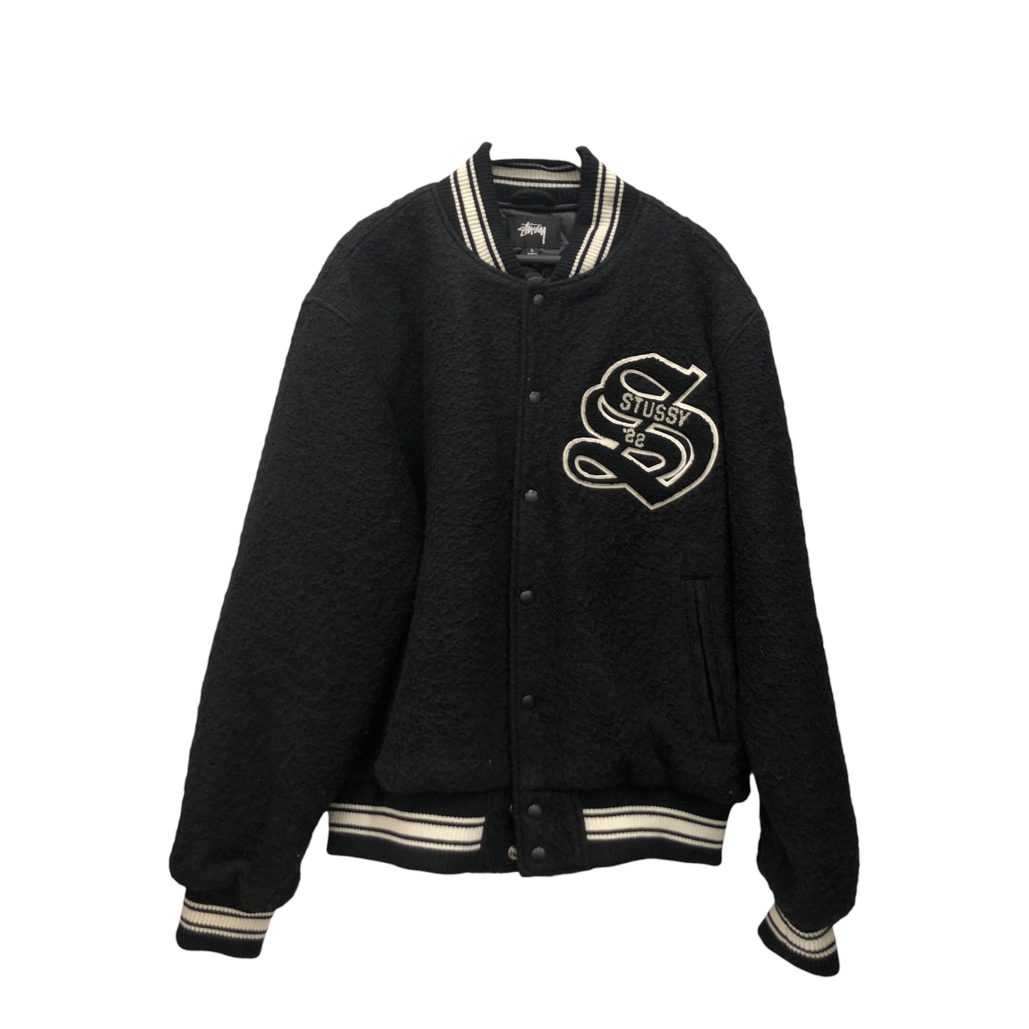 STUSSY/Jacket/L/Wool/BLK/ view 1