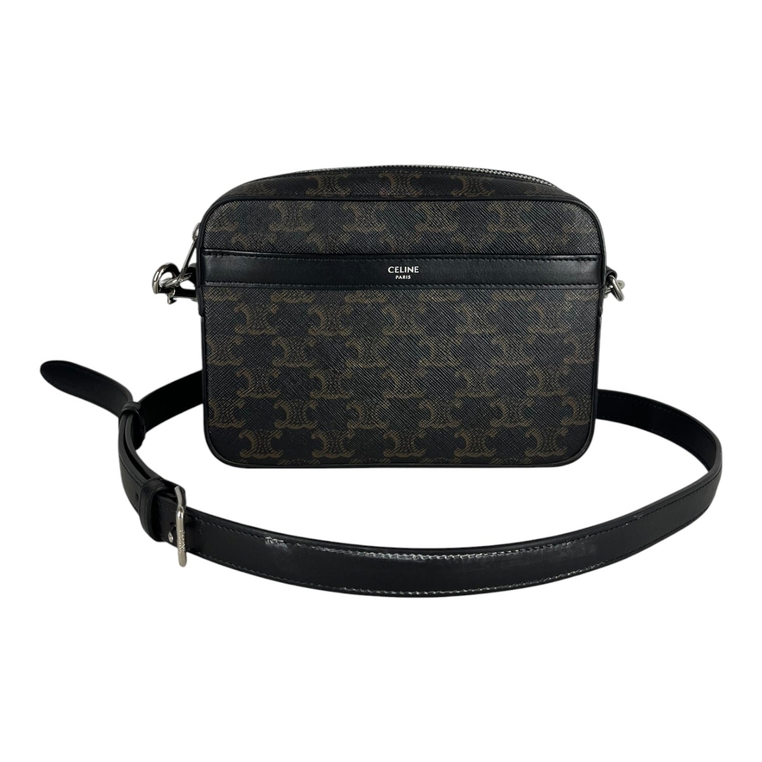 CELINE/Cross Body Bag/Monogram/Leather/BRW/SMALL TRIOMPHE MESSENGER BAG view 1