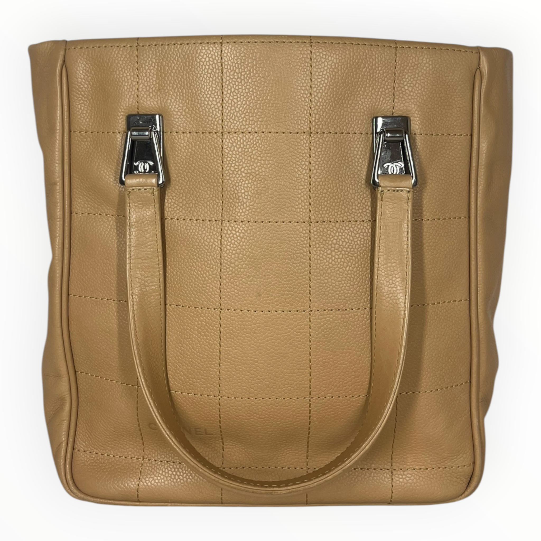 CHANEL/Tote Bag/Leather/BEG/Square Quilt Tote Bag view 1