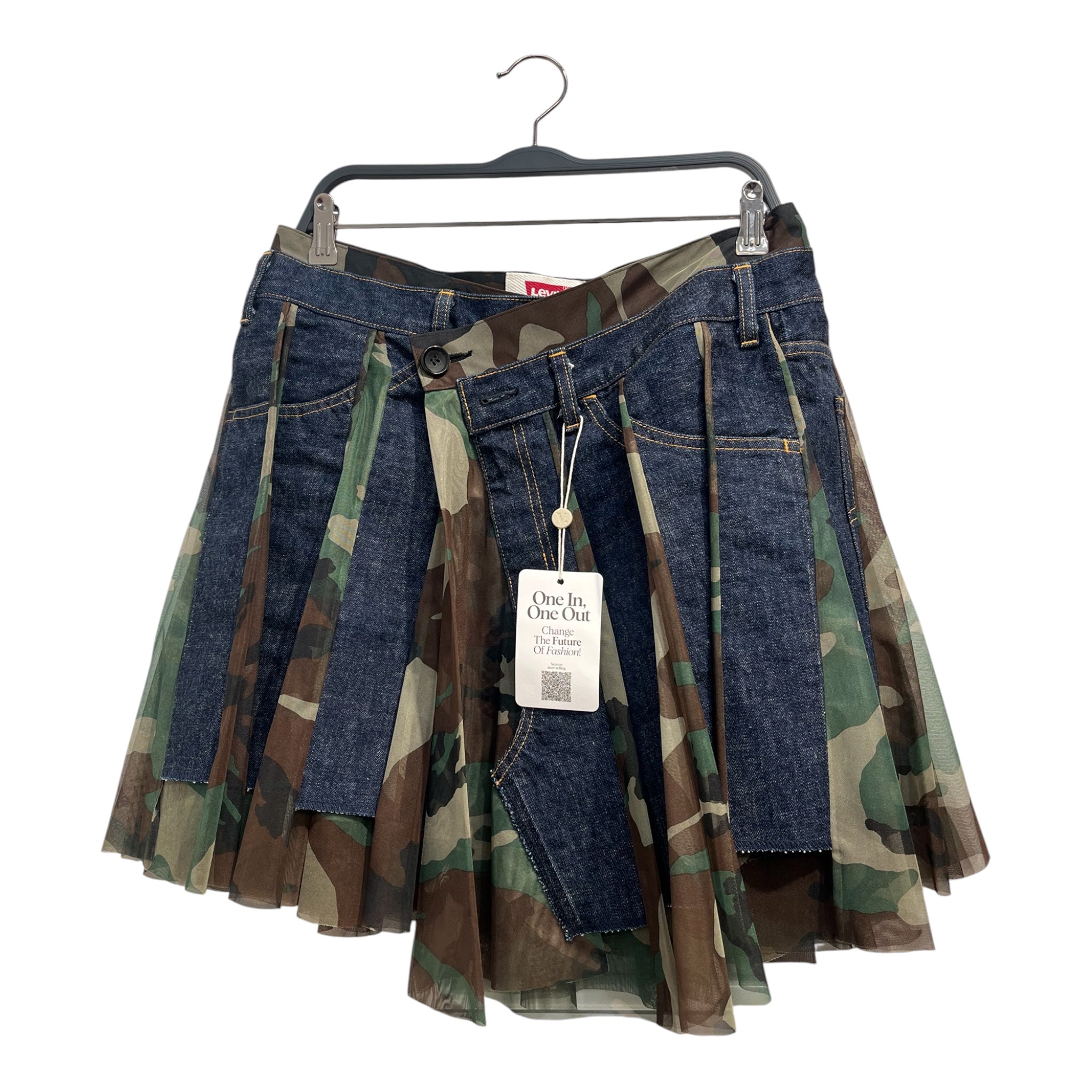 JUNYA WATANABE COMME des GARCONS/Levi's/Skirt/M/Camouflage/Cotton/MLT/DENIM SHEER CAM PLEATED 2021 view 1