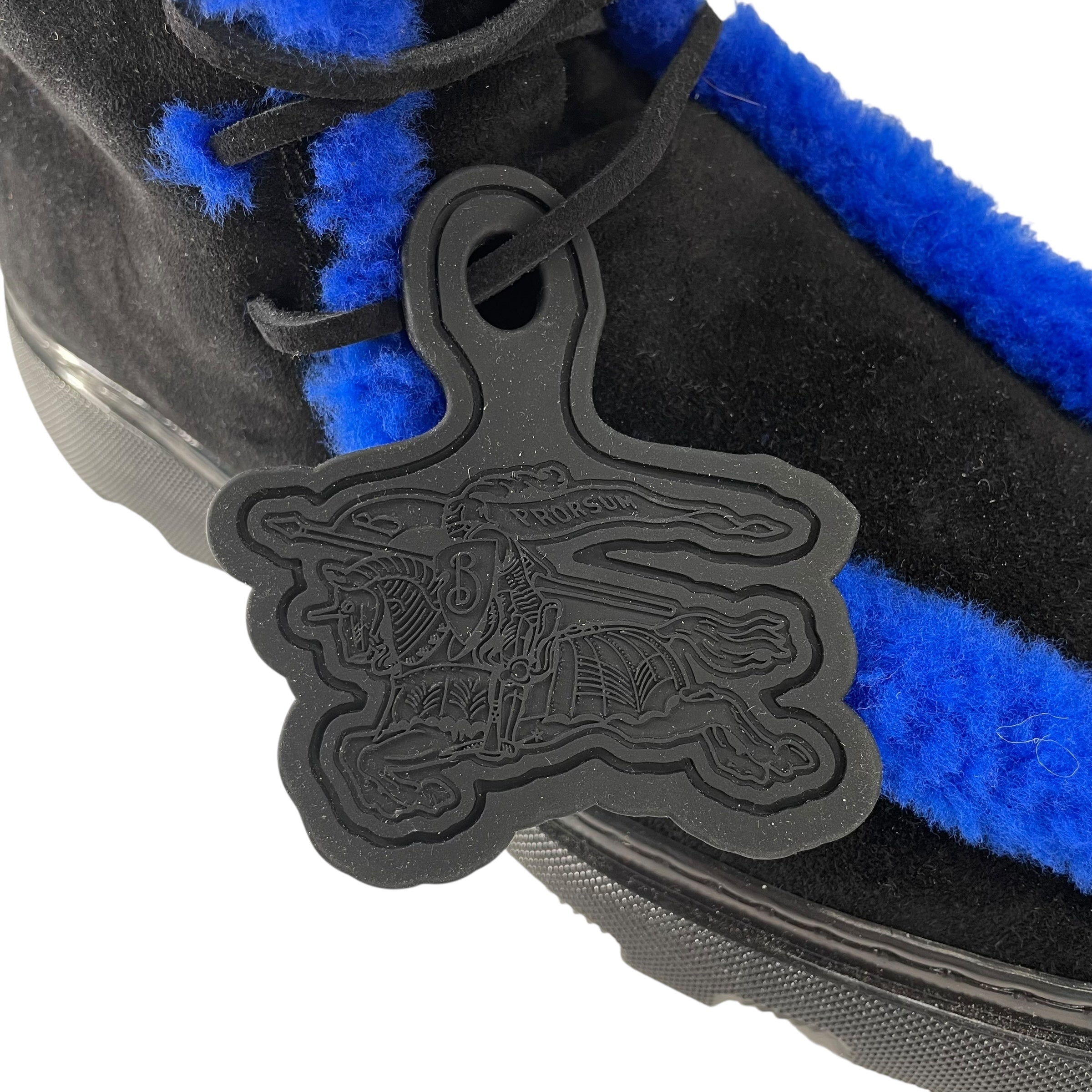 BURBERRY/Boots/EU 42/Wool/BLK/BLUE CHUGGA BOOT view 5