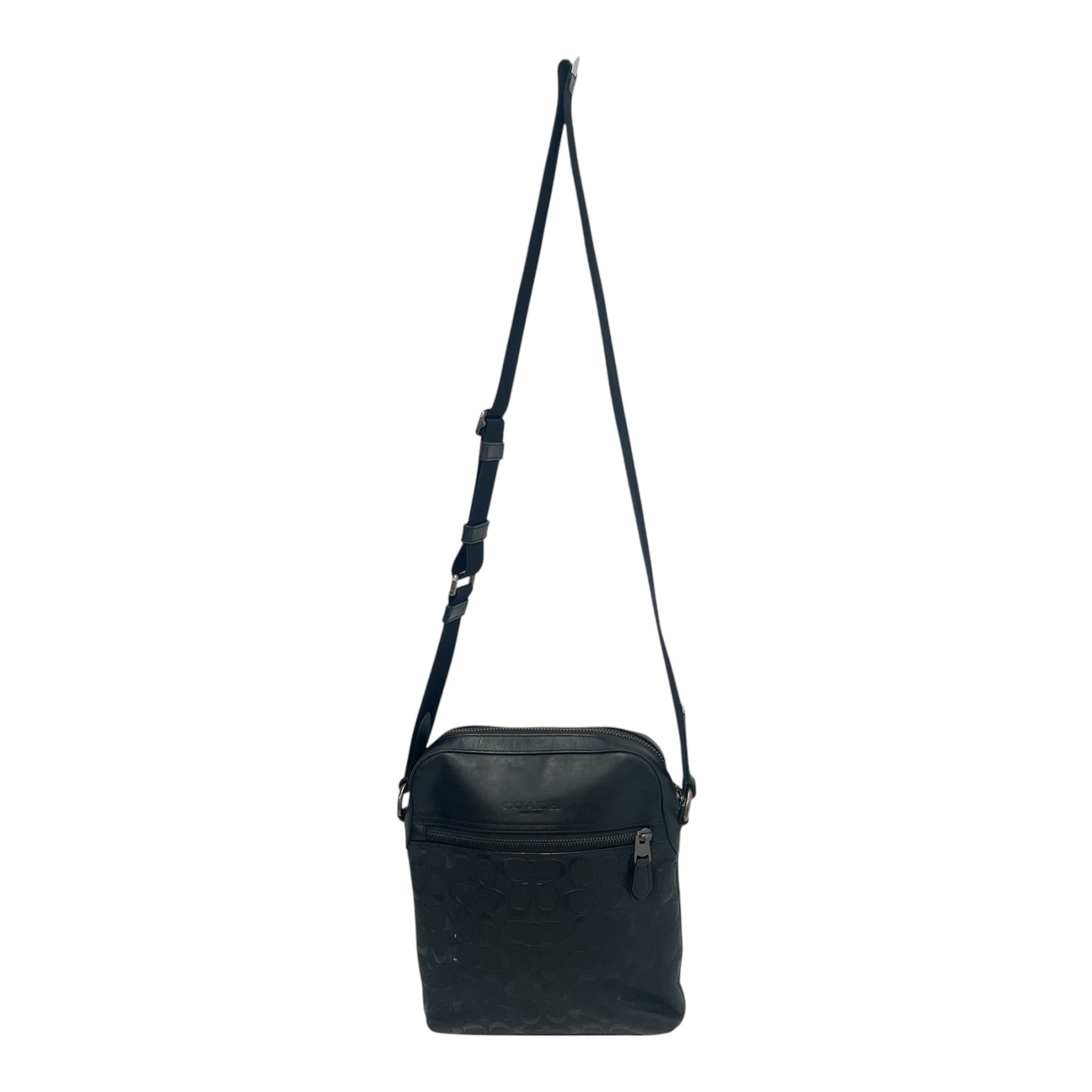 COACH/Clutch Bag/Leather/BLK/ALLBLACKCOACHBAG view 1