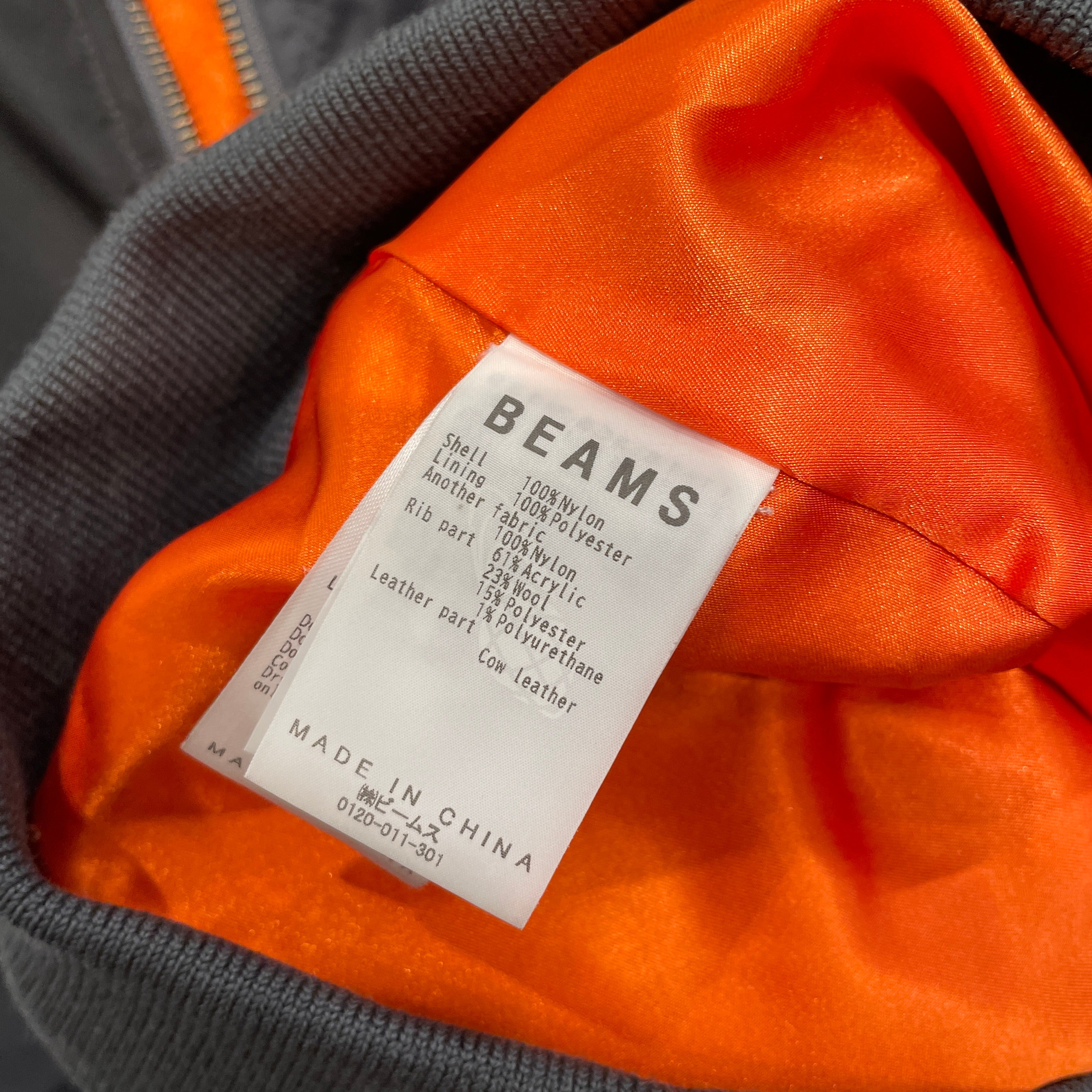 BEAMS/Flight Jkt/S/Nylon/BLK/TWO TONED BLACK BOMBER view 4