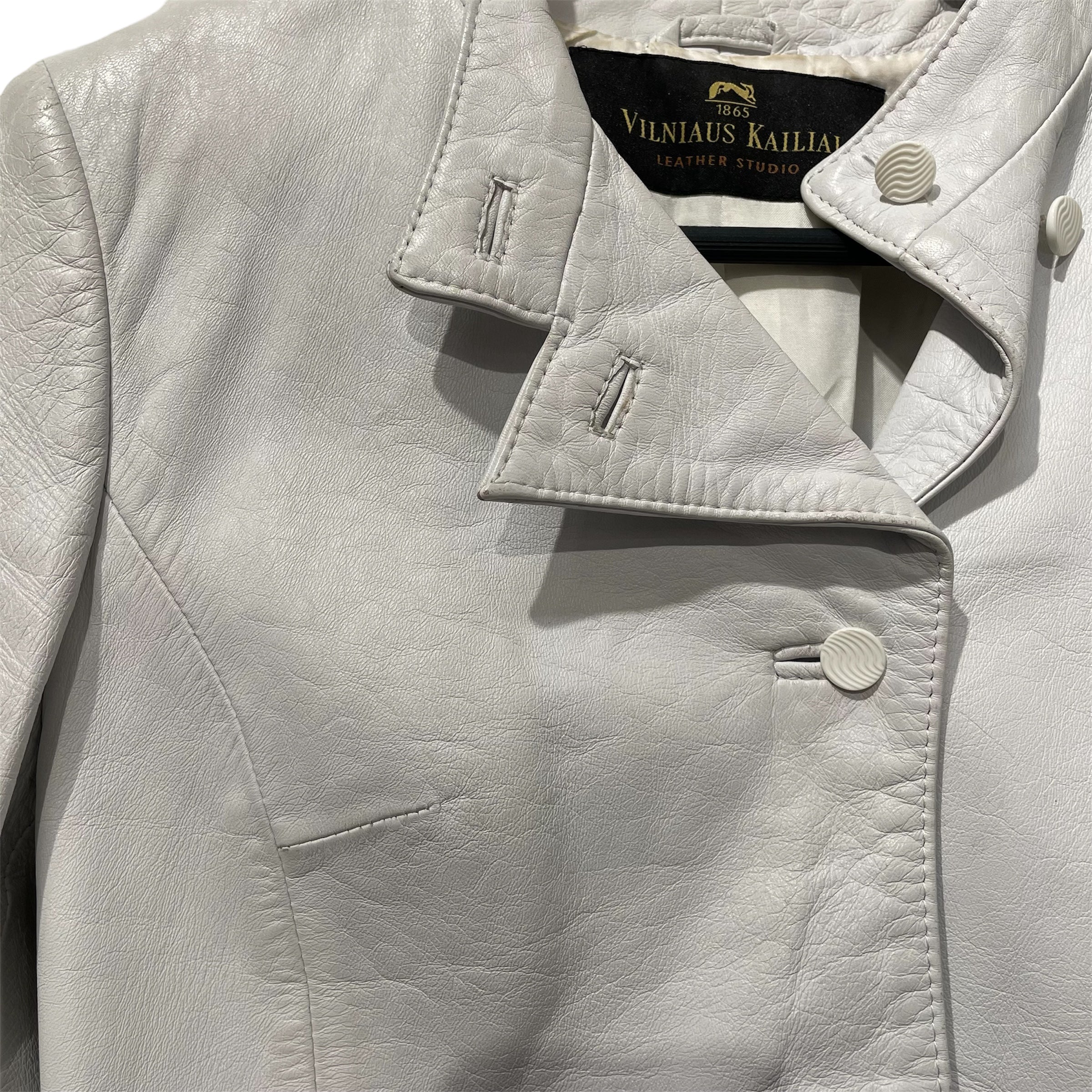VILNIAUS KALLIAI/Leather Jkt/S/Leather/WHT/ view 3