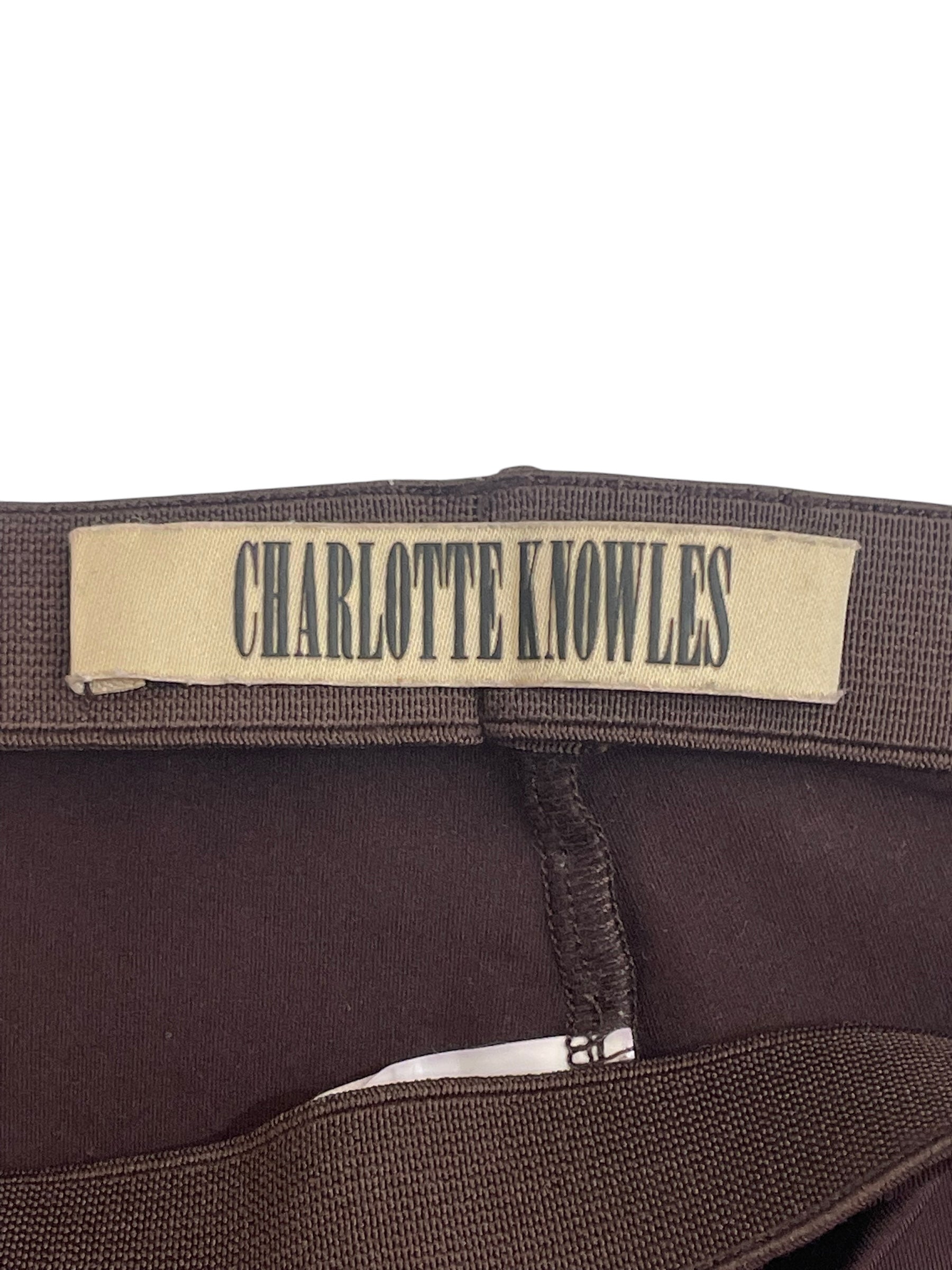 KNOWLES(CHARLOTTE KNOWLES)/Bootcut Pants/6/Polyester/BRW/SS21-GHL0DARK view 3