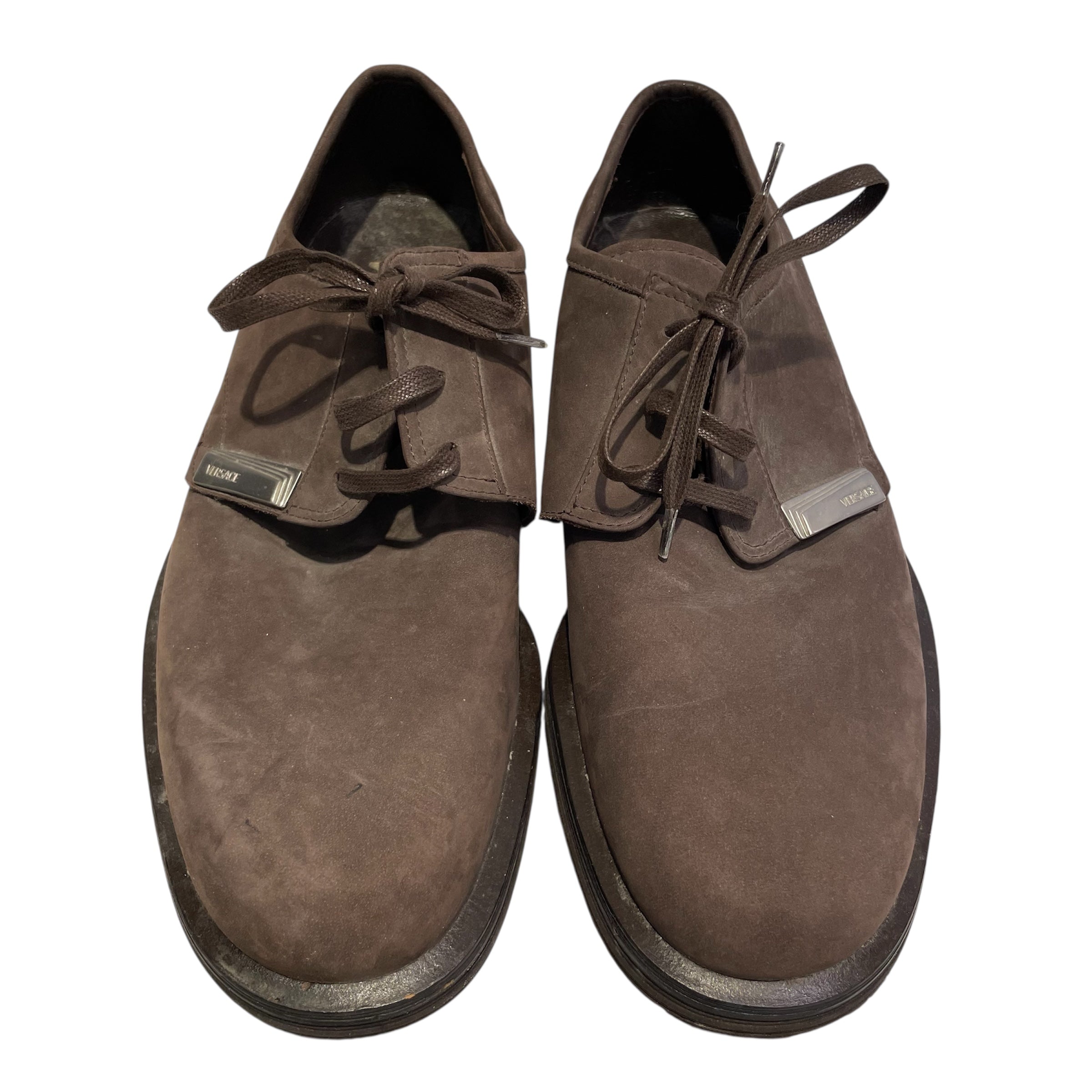 GIANNI VERSACE/Dress Shoes/US 6/Suede/BRW/DUSTY BROWN/METAL TAB view 3