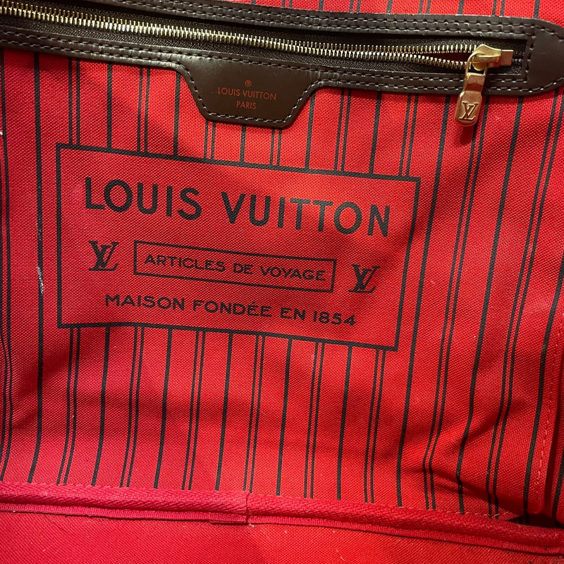LOUIS VUITTON/Tote Bag/Monogram/Leather/BRW/Damier Ebene &