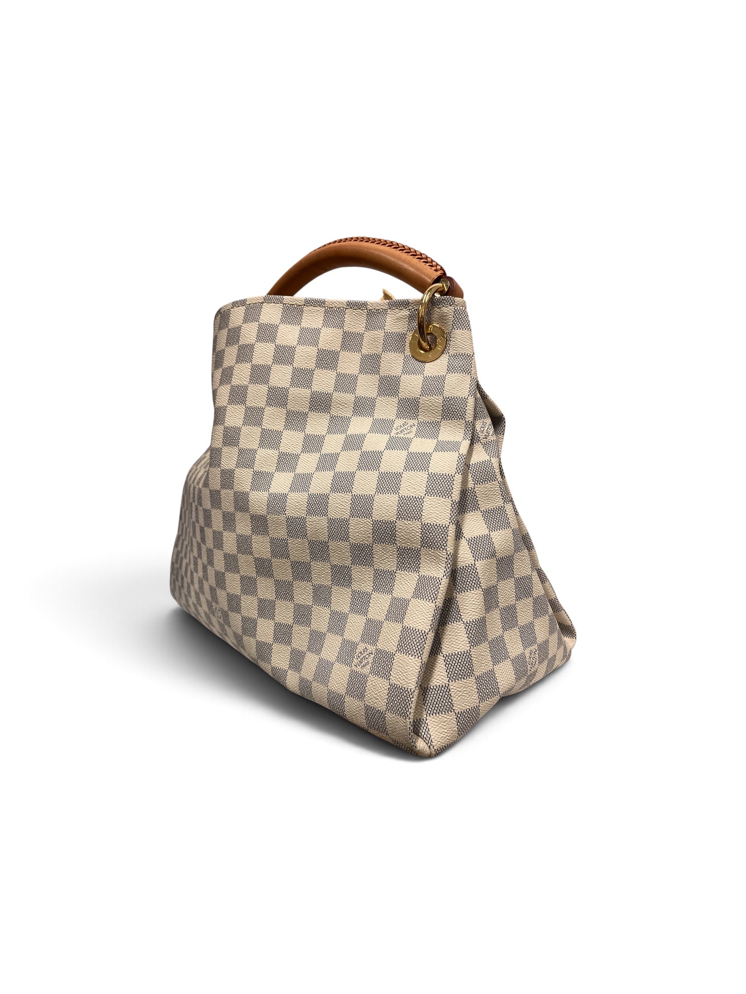 LOUIS VUITTON/Hand Bag/Gingham Check/Leather/CRM/AZUR ARTSY DAMIER view 6