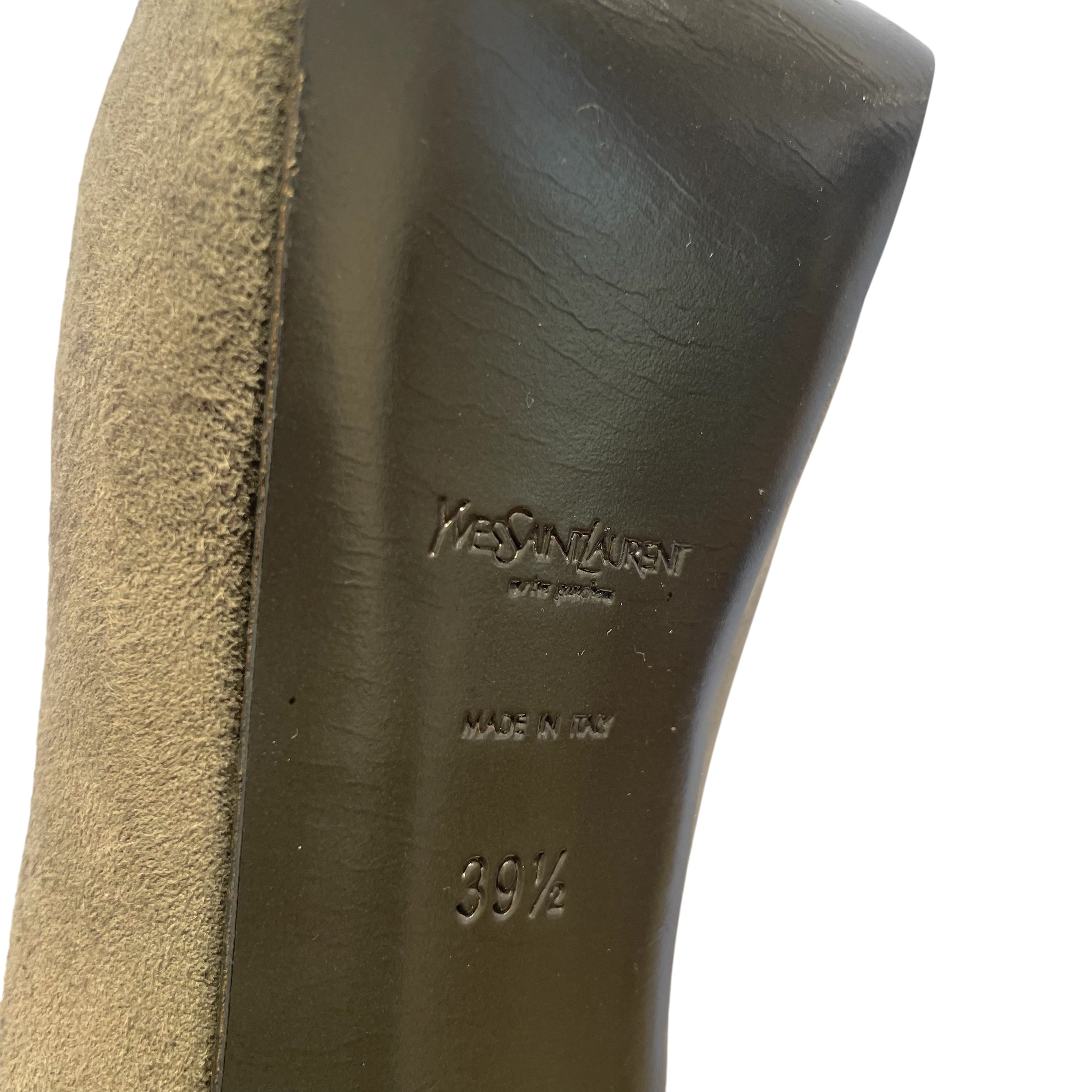 YVES SAINT LAURENT/Heels/EU 39.5/Suede/GRY/tribtoo platform heels view 5