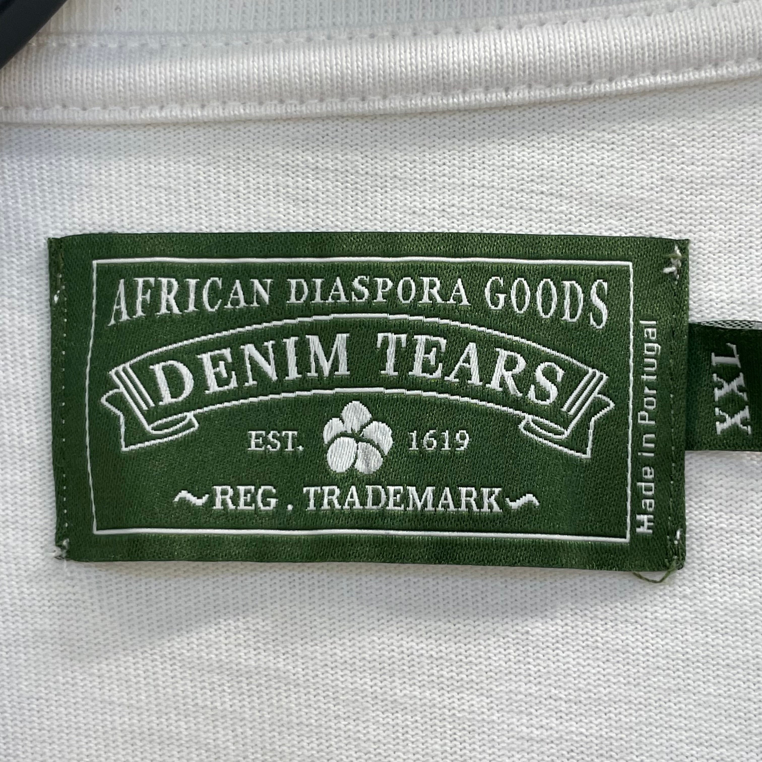 DENIM TEARS/T-Shirt/XXL/Cotton/WHT/"CONTROLS AMERICA" BCK PRINT view 3