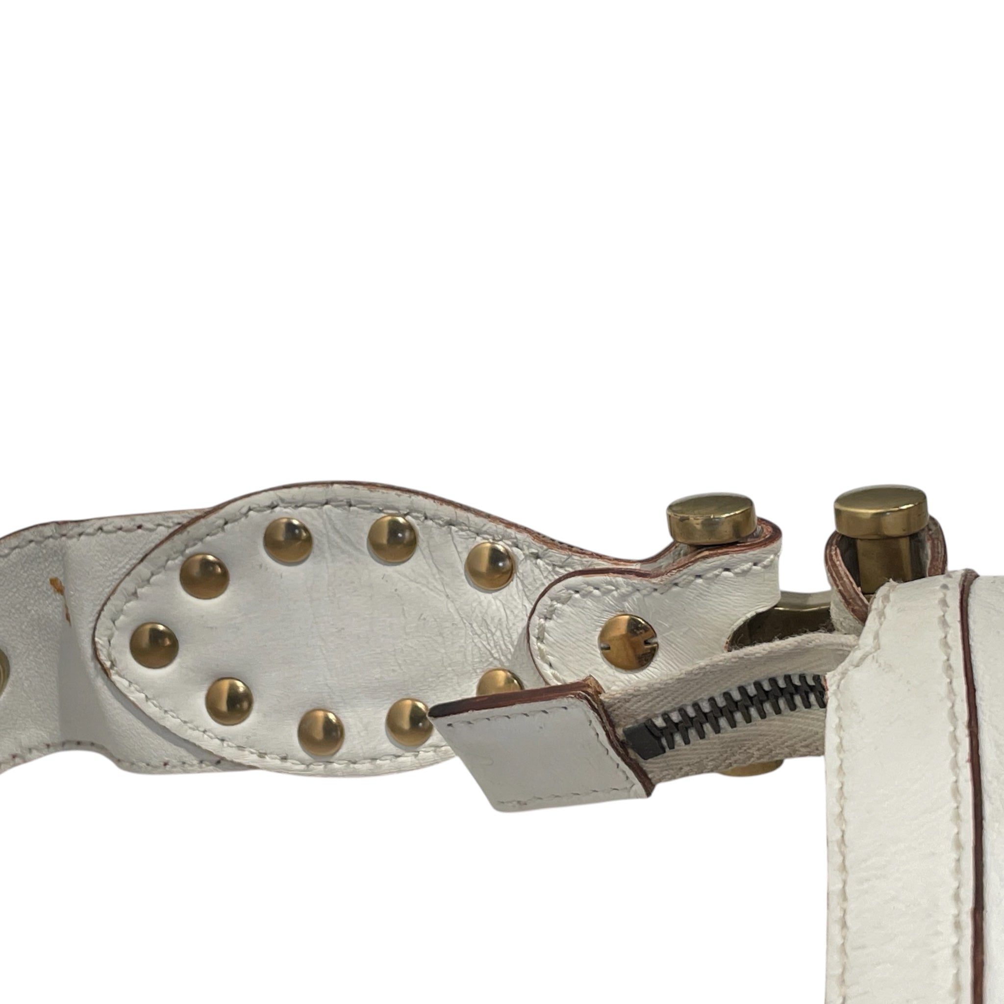 GUCCI/Hand Bag/Leather/WHT/GUCCI STUDDED PELHAM view 10