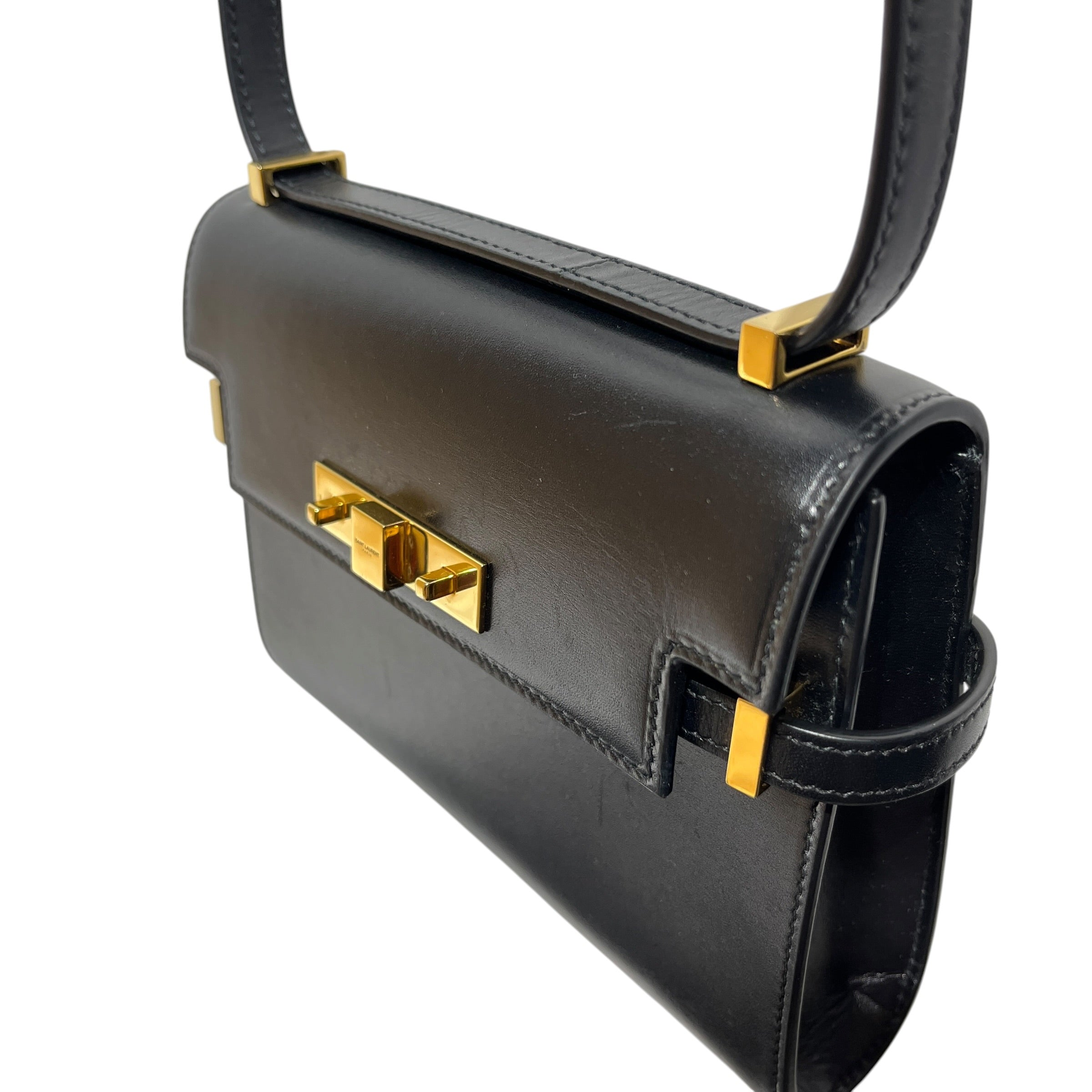SAINT LAURENT/Cross Body Bag/Leather/BLK/mini manhattan view 5