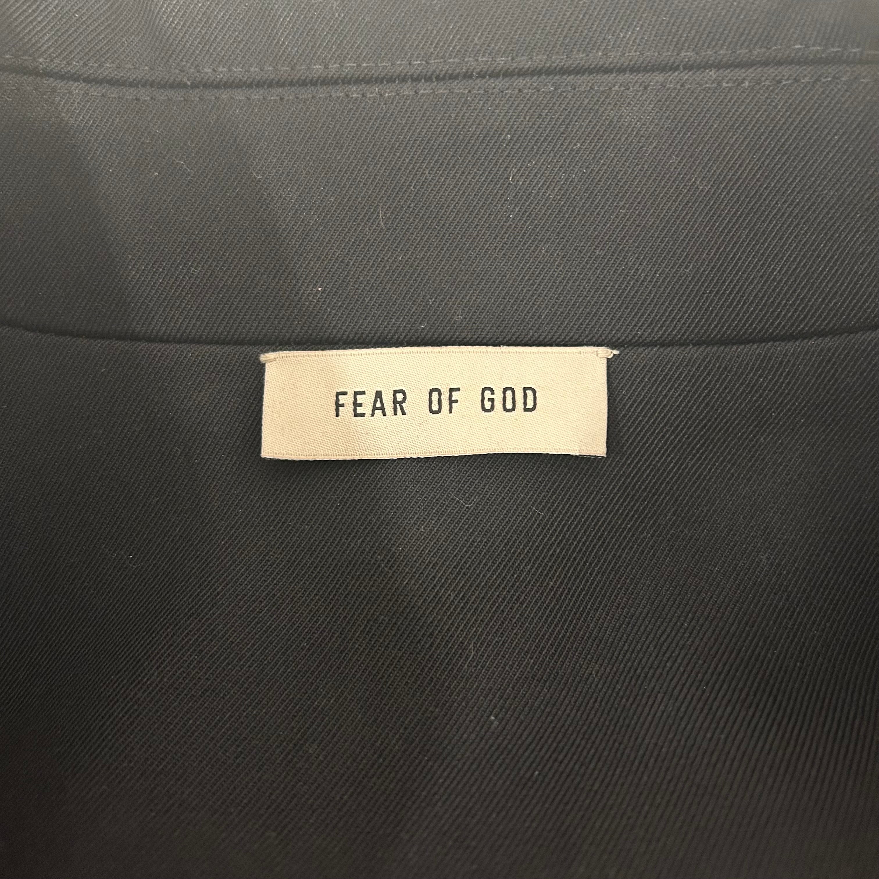FEAR OF GOD/Trench Coat/L/Wool/BLK/eternal twill coat view 3