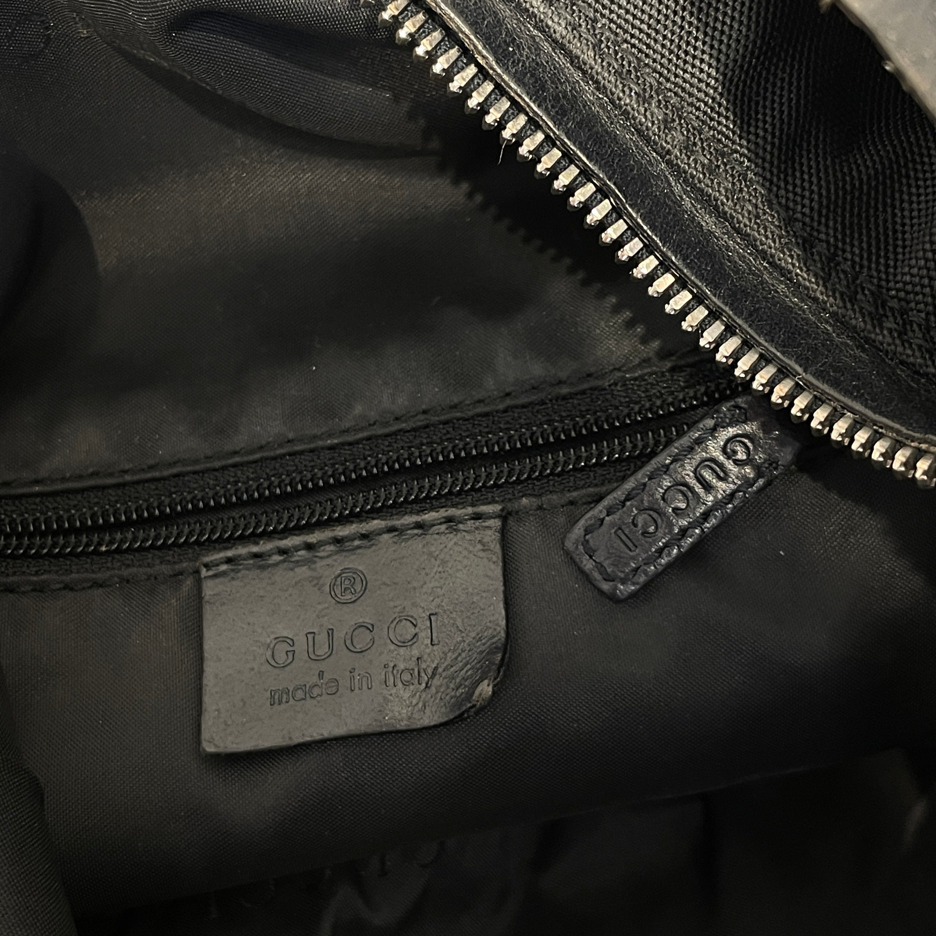 GUCCI/Hand Bag/M/Nylon/BLK/Nylon G Handle Bag view 4
