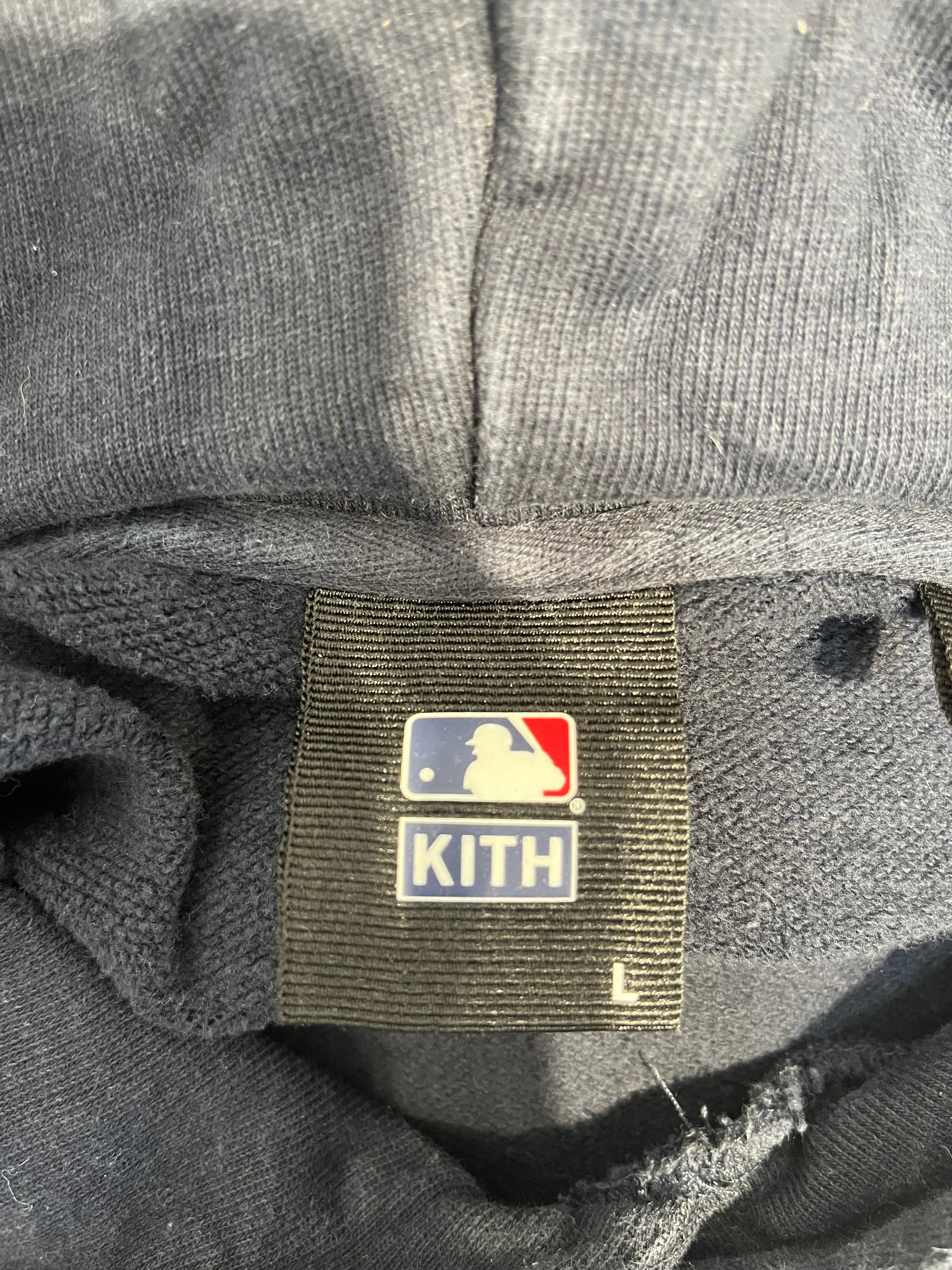 KITH/Hoodie/L/Cotton/NVY/YANKEE LOGO BACK PATCH LOGO view 3
