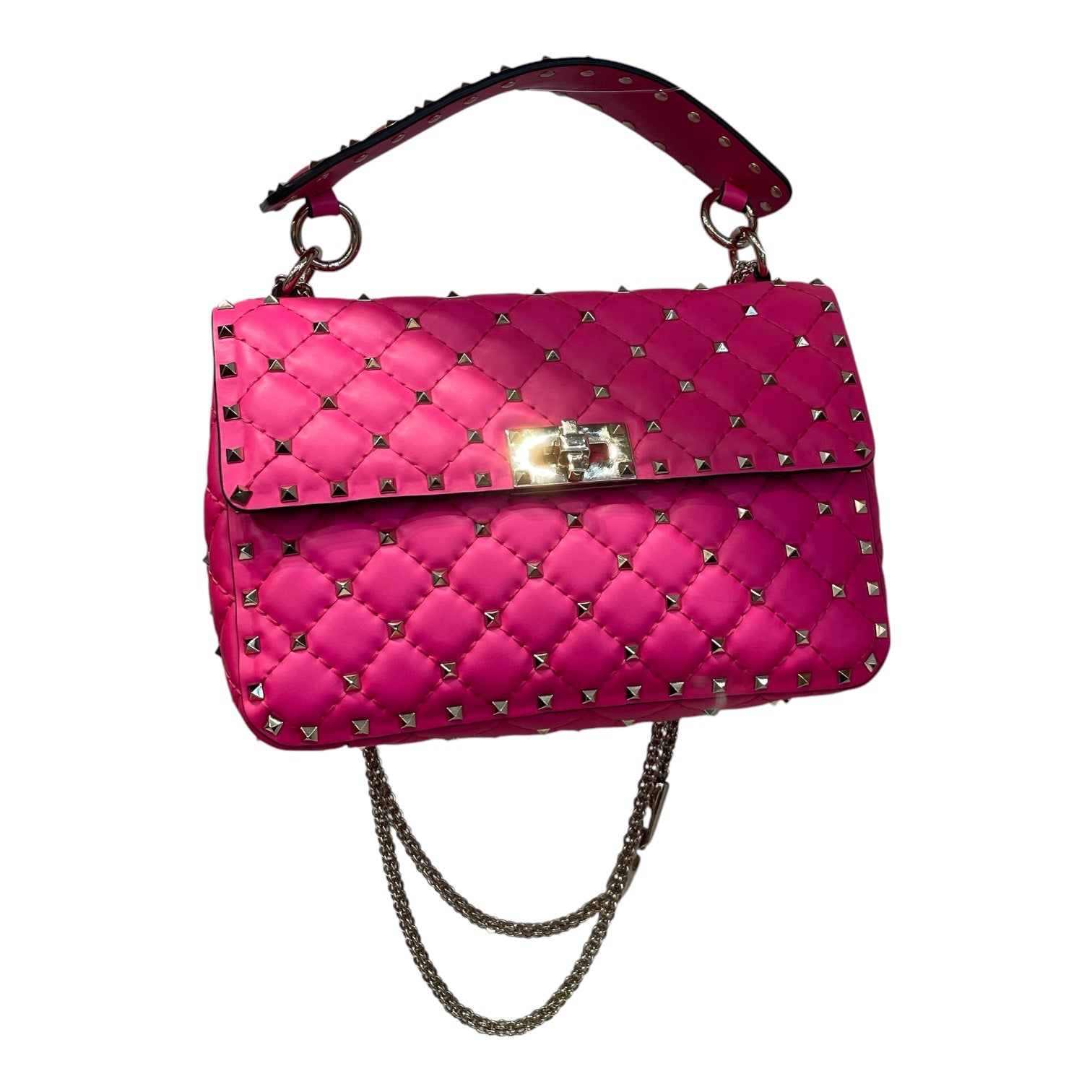 VALENTINO/Hand Bag/Leather/PNK/GOLD STUDS view 1