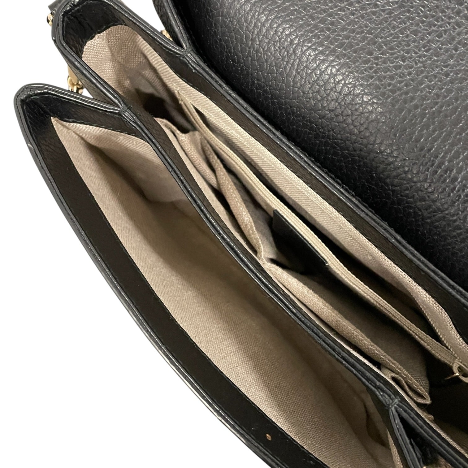 GUCCI/Cross Body Bag/Leather/BLK/Interlocking G Satchel Bag view 4