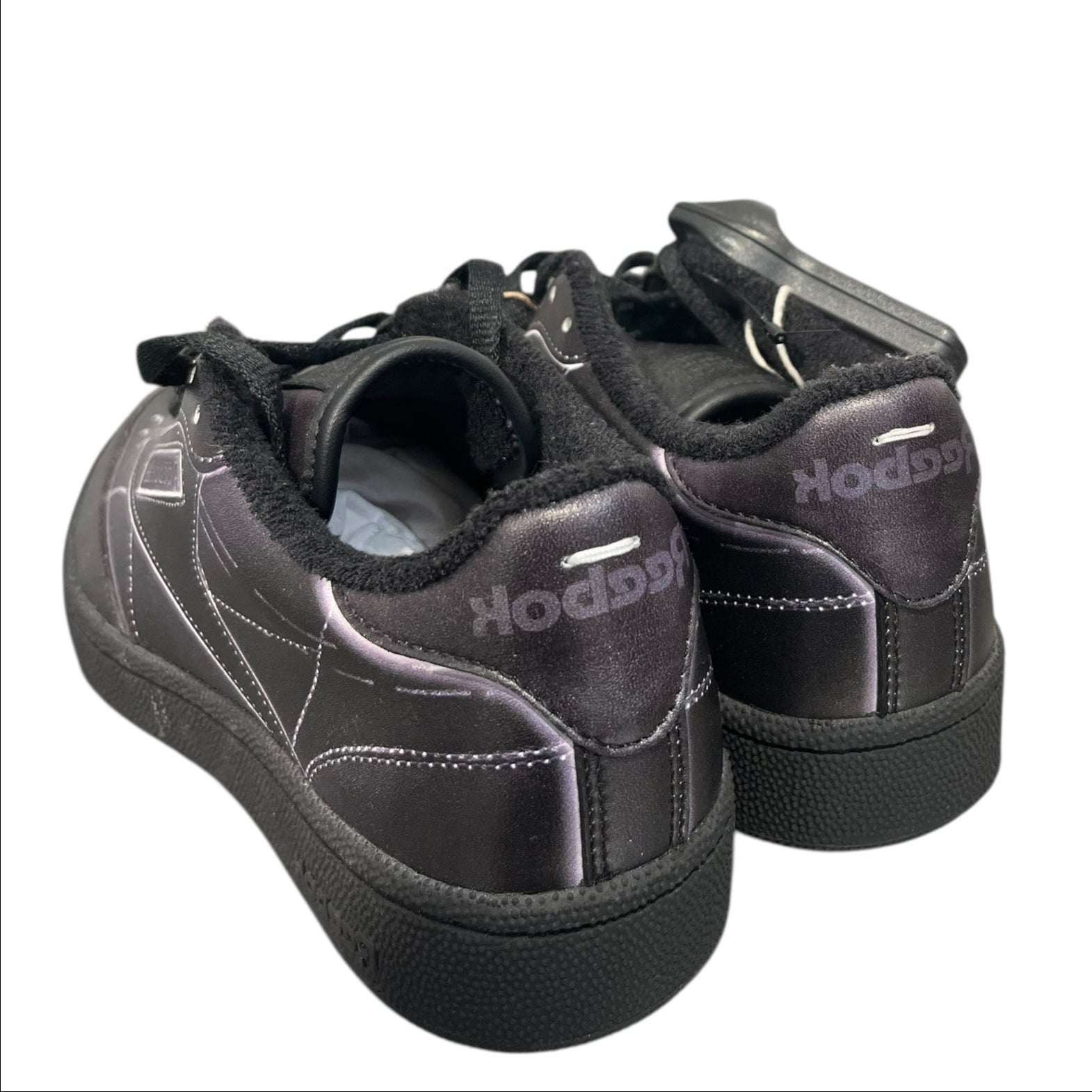 Maison Margiela/Reebok/Low-Sneakers/US 7/Polyester/BLK/PRINTED STITCHING view 2