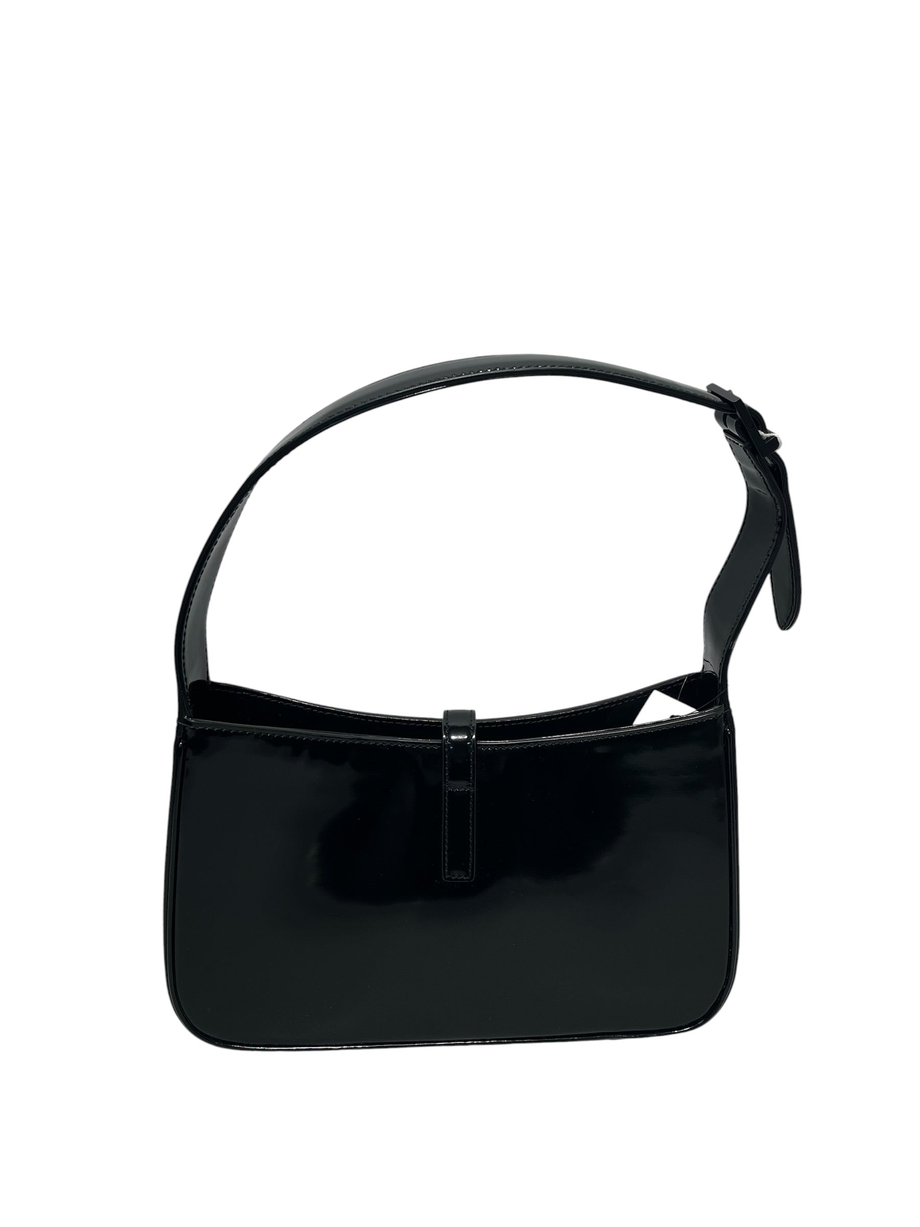 YVES SAINT LAURENT/Hand Bag/Leather/BLK/Monochrome Hobo Bag view 3