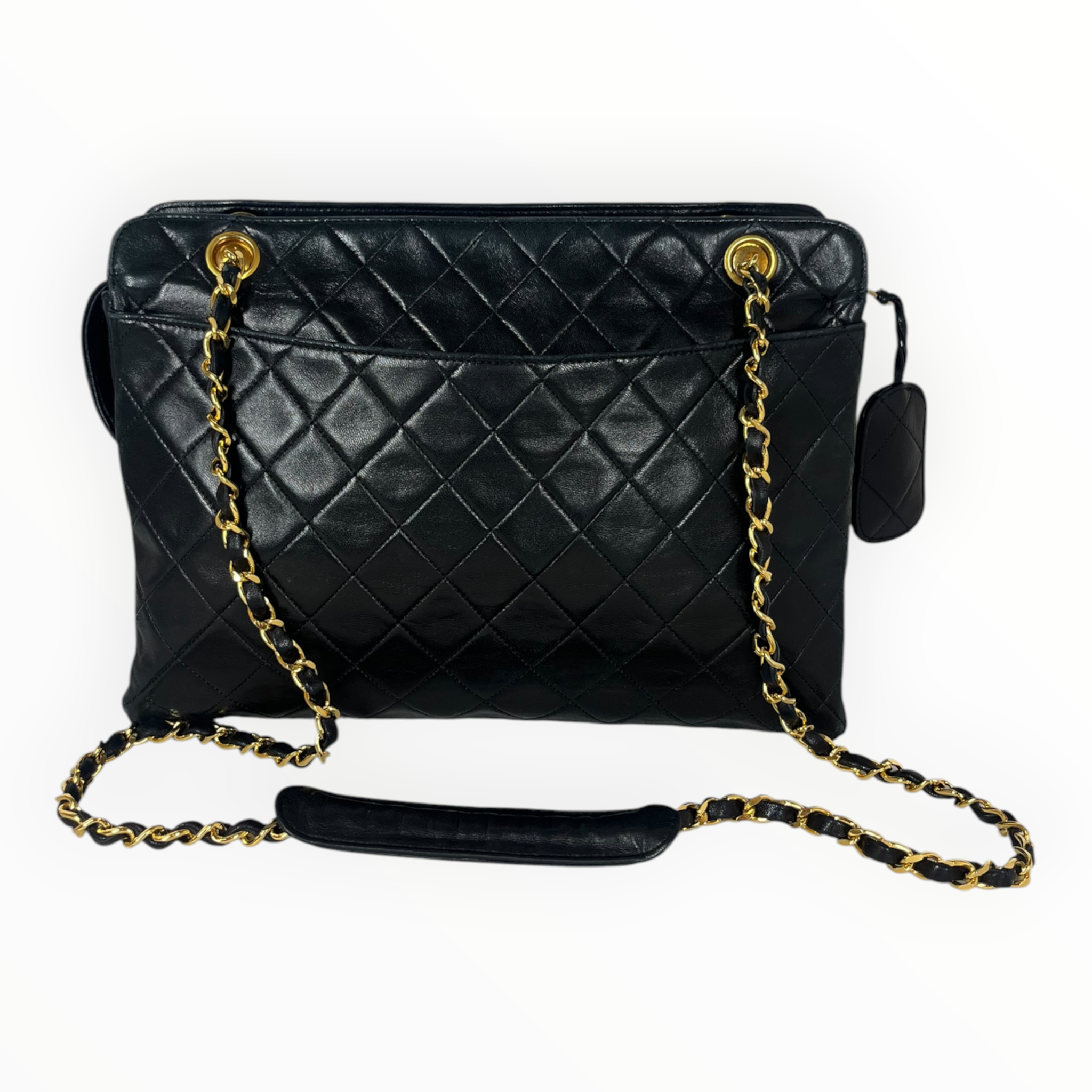 CHANEL/Bag/Leather/BLK/Quilted Lambskin Tote view 2