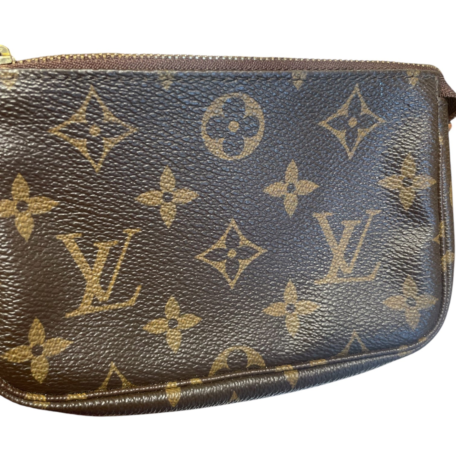 LOUIS VUITTON/Wallet/Monogram/Leather/BRW/L's/POUCH, W GLD CHAIN view 4