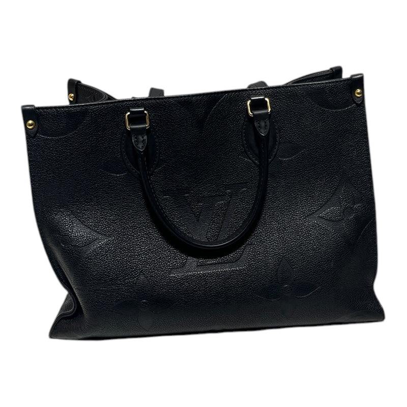 LOUIS VUITTON/Tote Bag/Monogram/Leather/BLK/OnTheGo