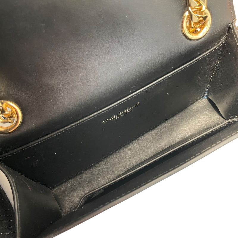 DOLCE&GABBANA/Hand Bag/Leather/BLK/3.5