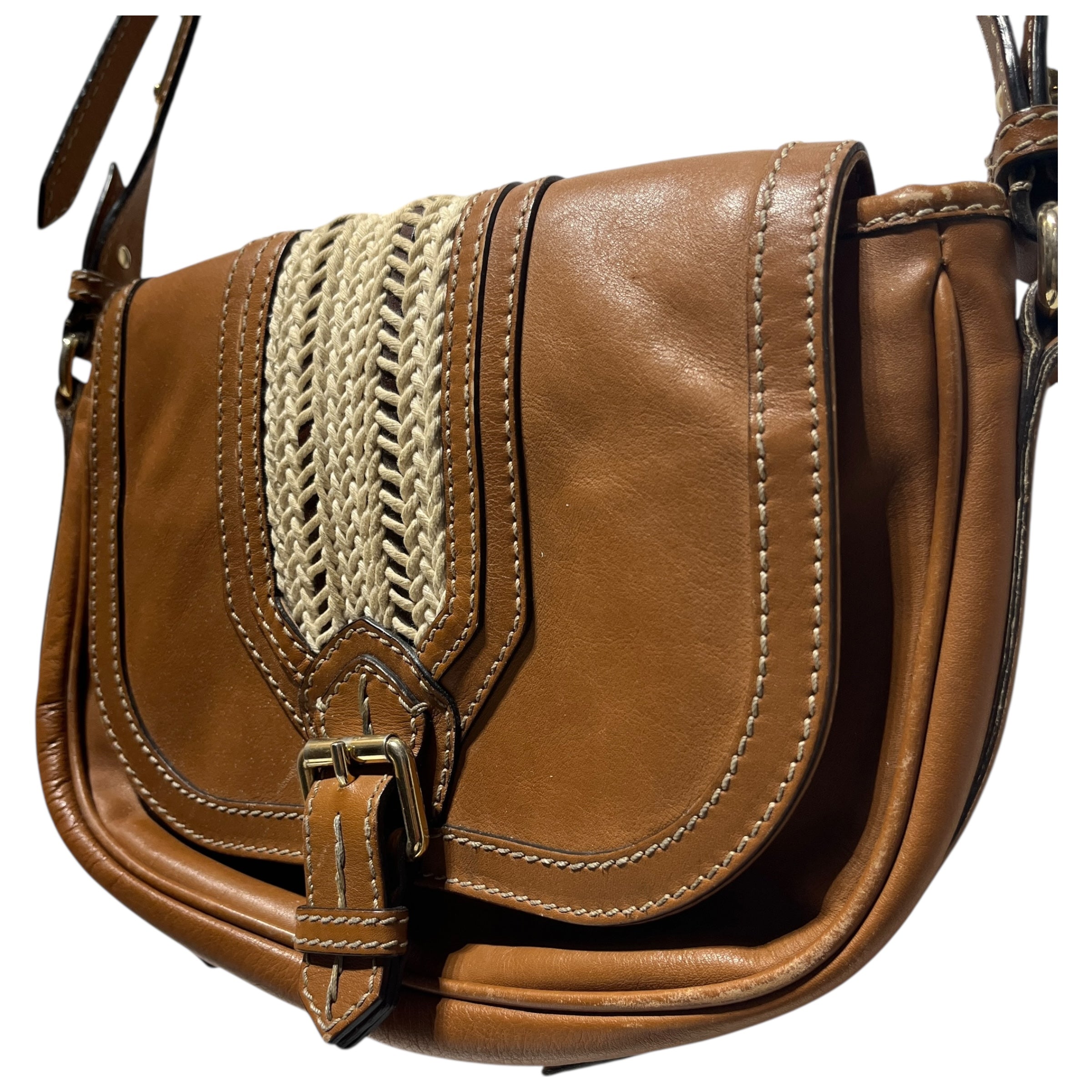 BURBERRY/Cross Body Bag/Leather/CML/BRAIDED BUCKLE view 2