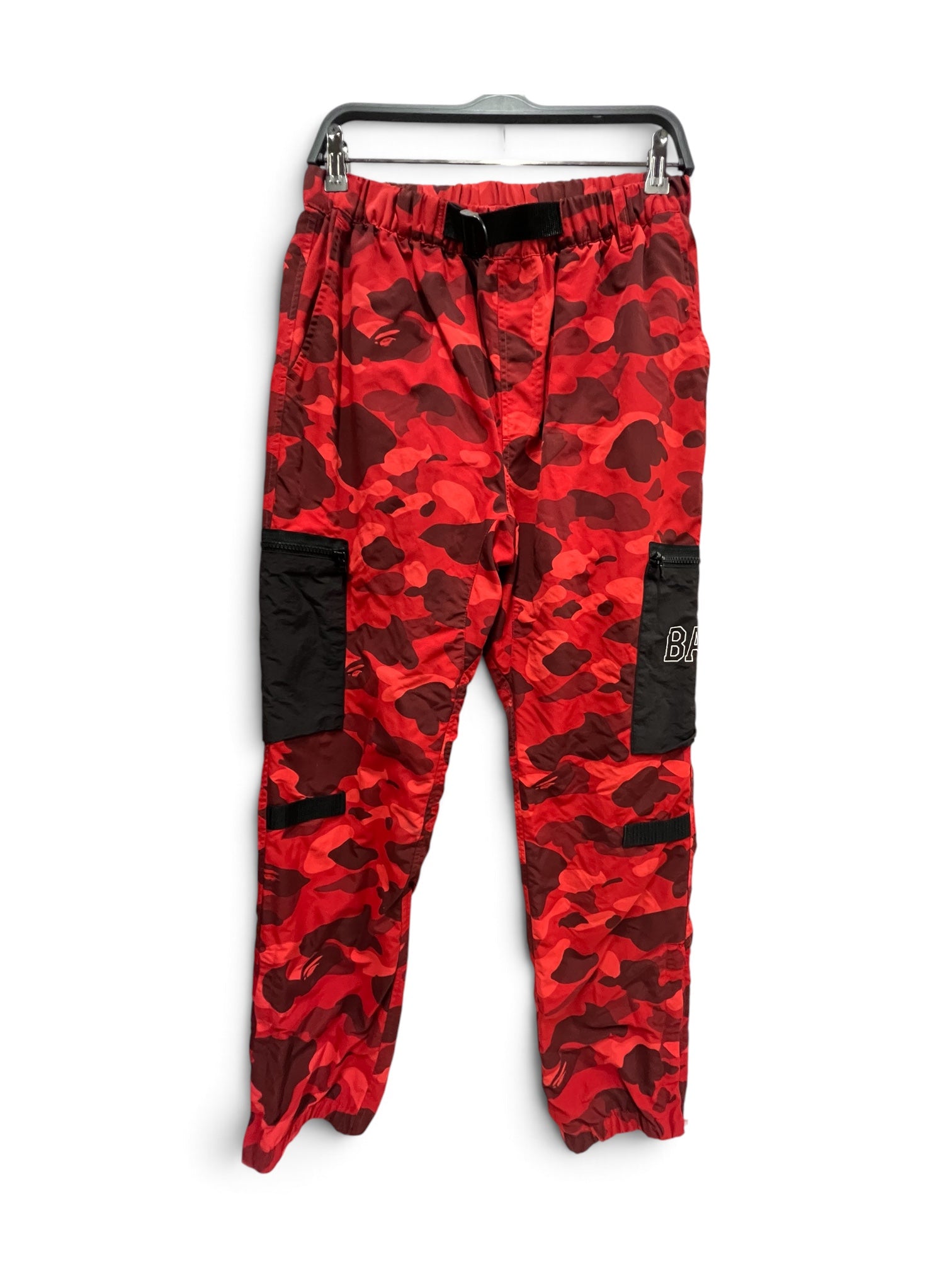 A BATHING APE/Cargo Pants/M/Cotton/RED/Camouflage/ view 1